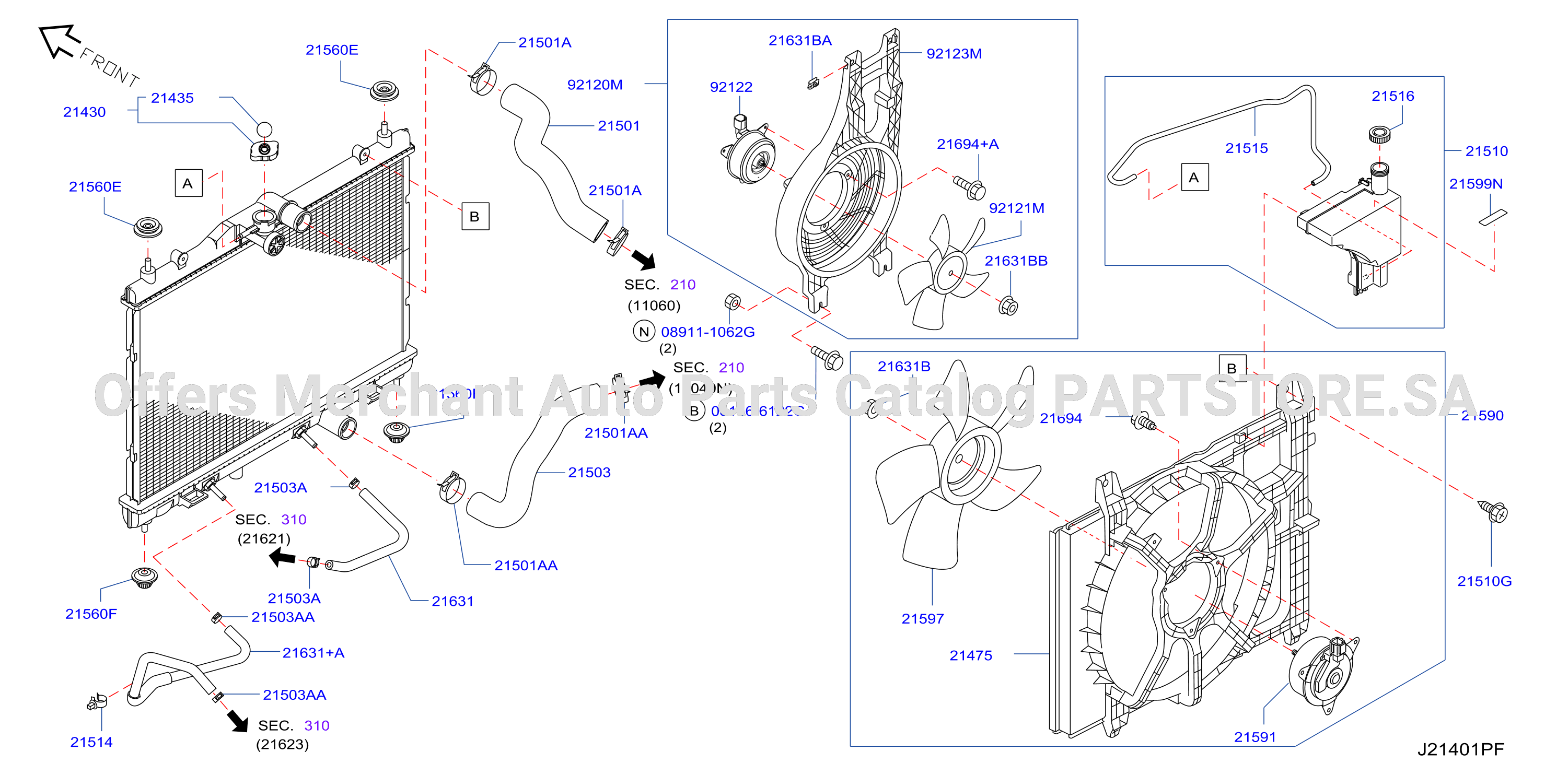 Radiator Shroud Inverter Cooling Fitting Parts
