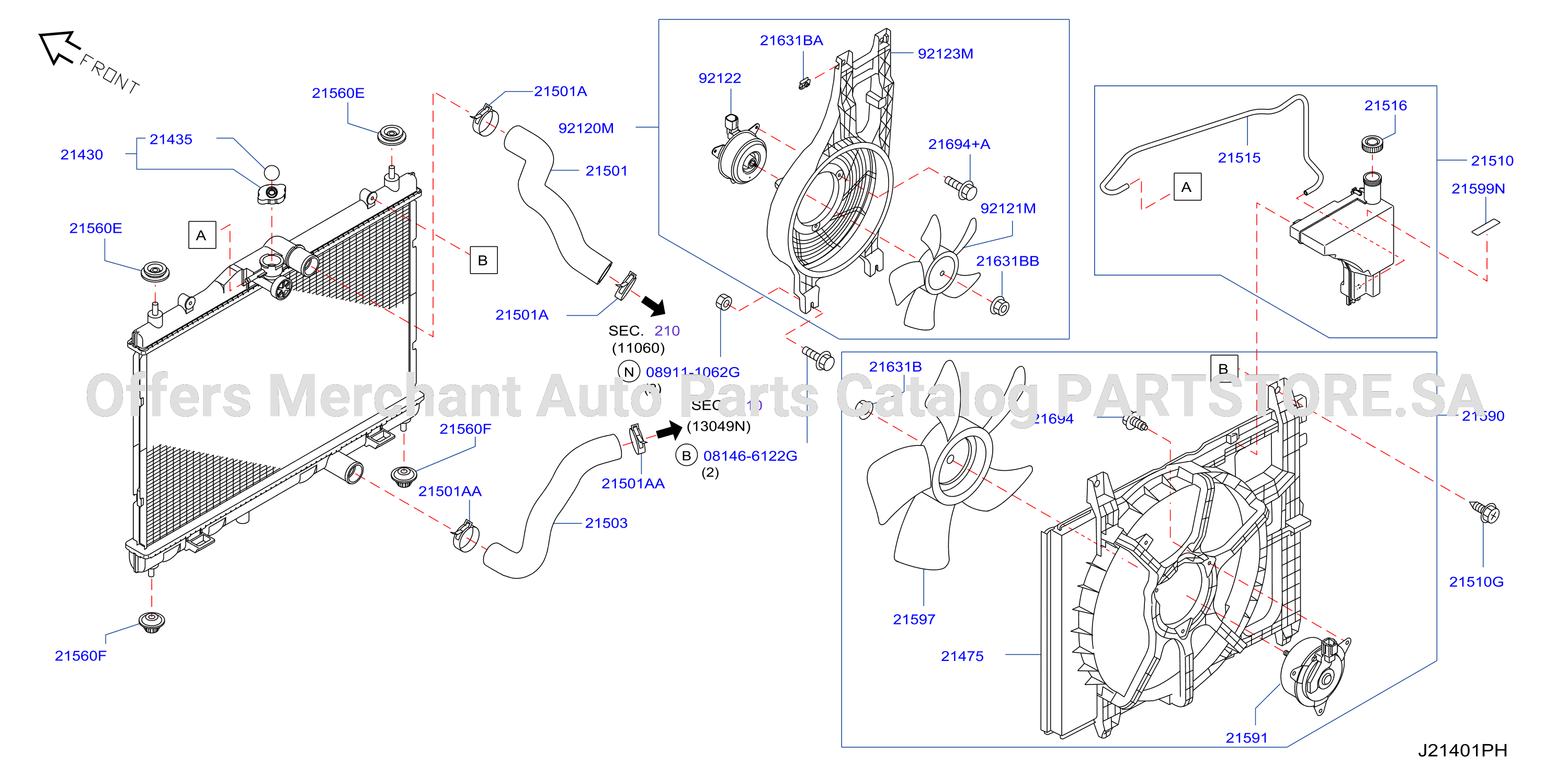 Radiator Shroud Inverter Cooling Fitting Parts