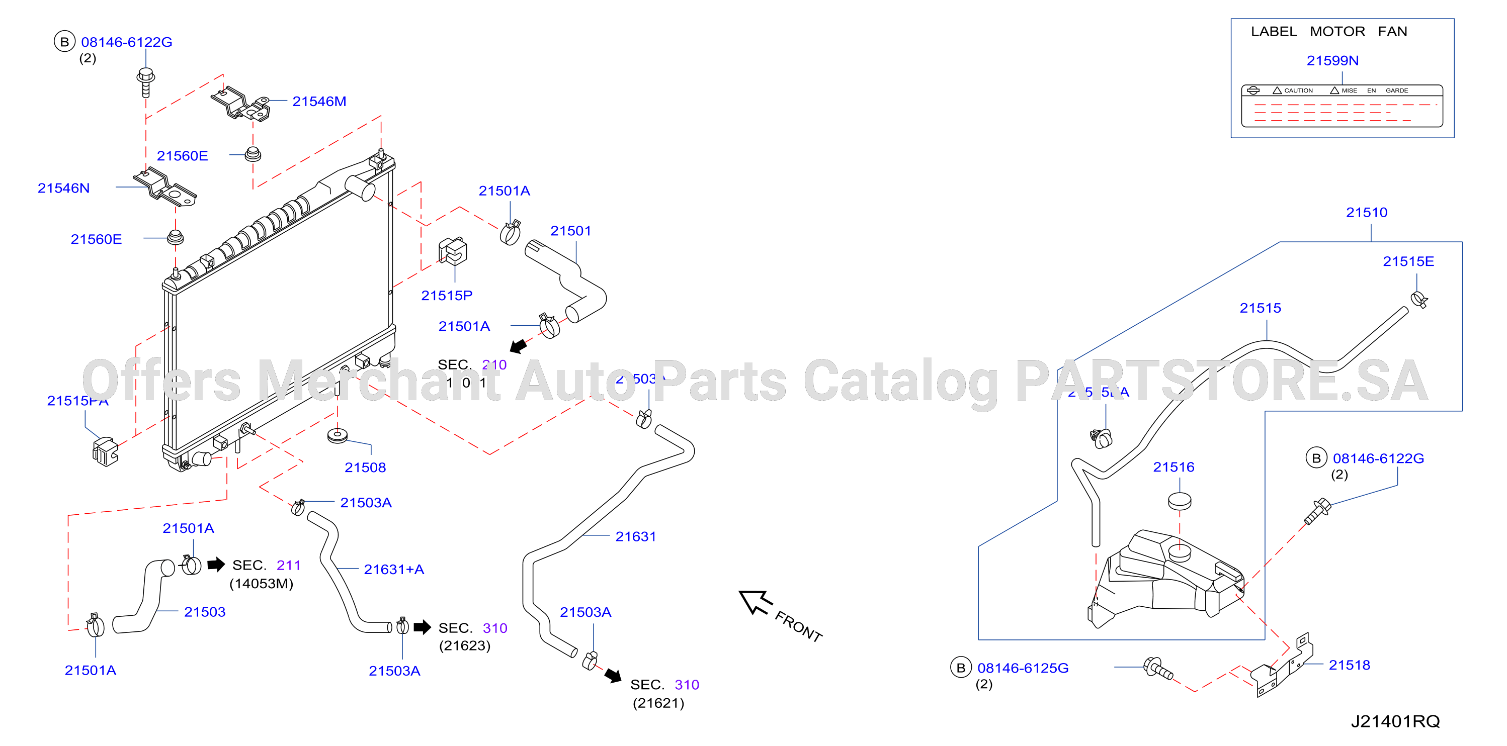 Radiator Shroud Inverter Cooling Fitting Parts