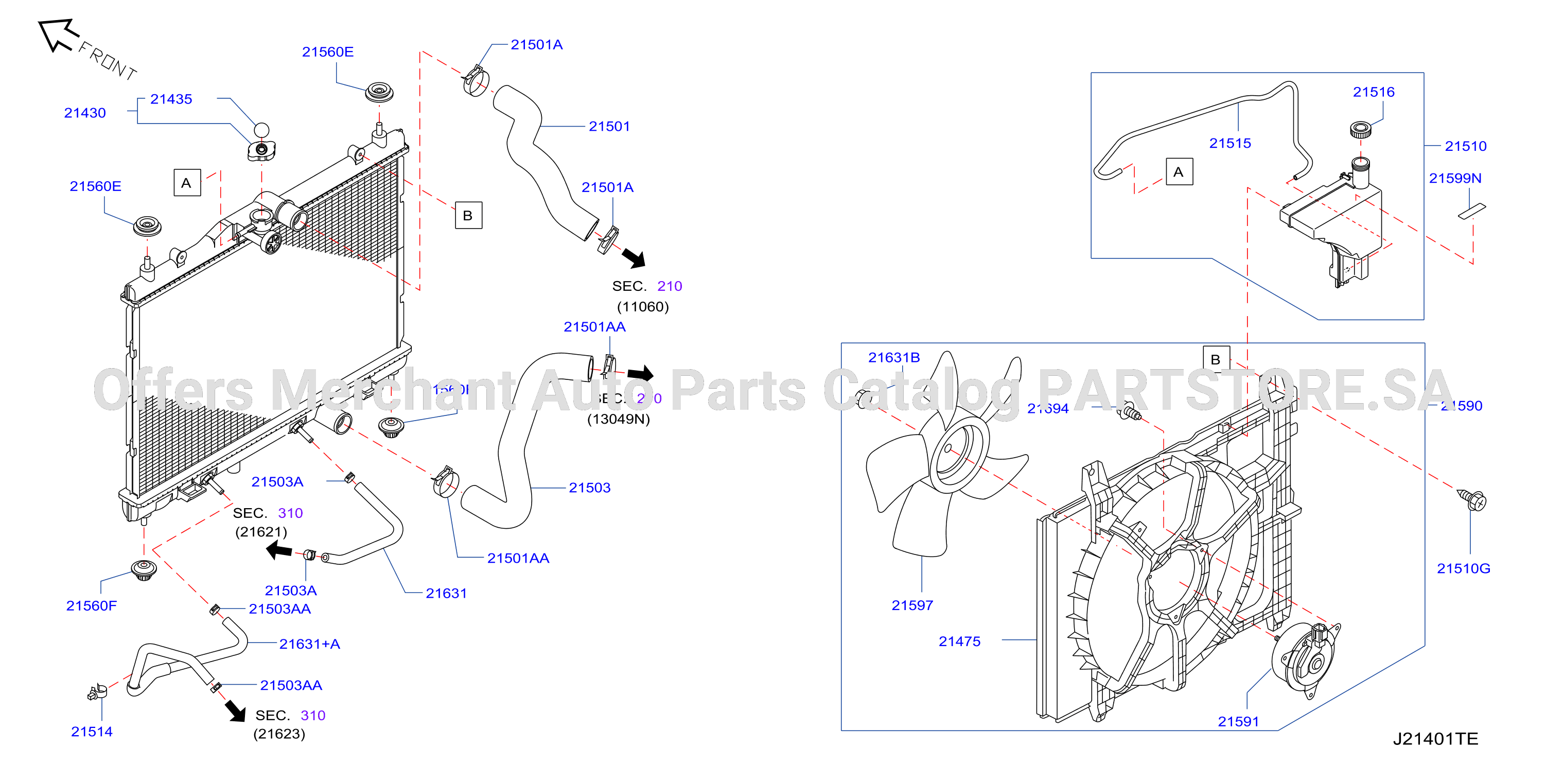 Radiator Shroud Inverter Cooling Fitting Parts