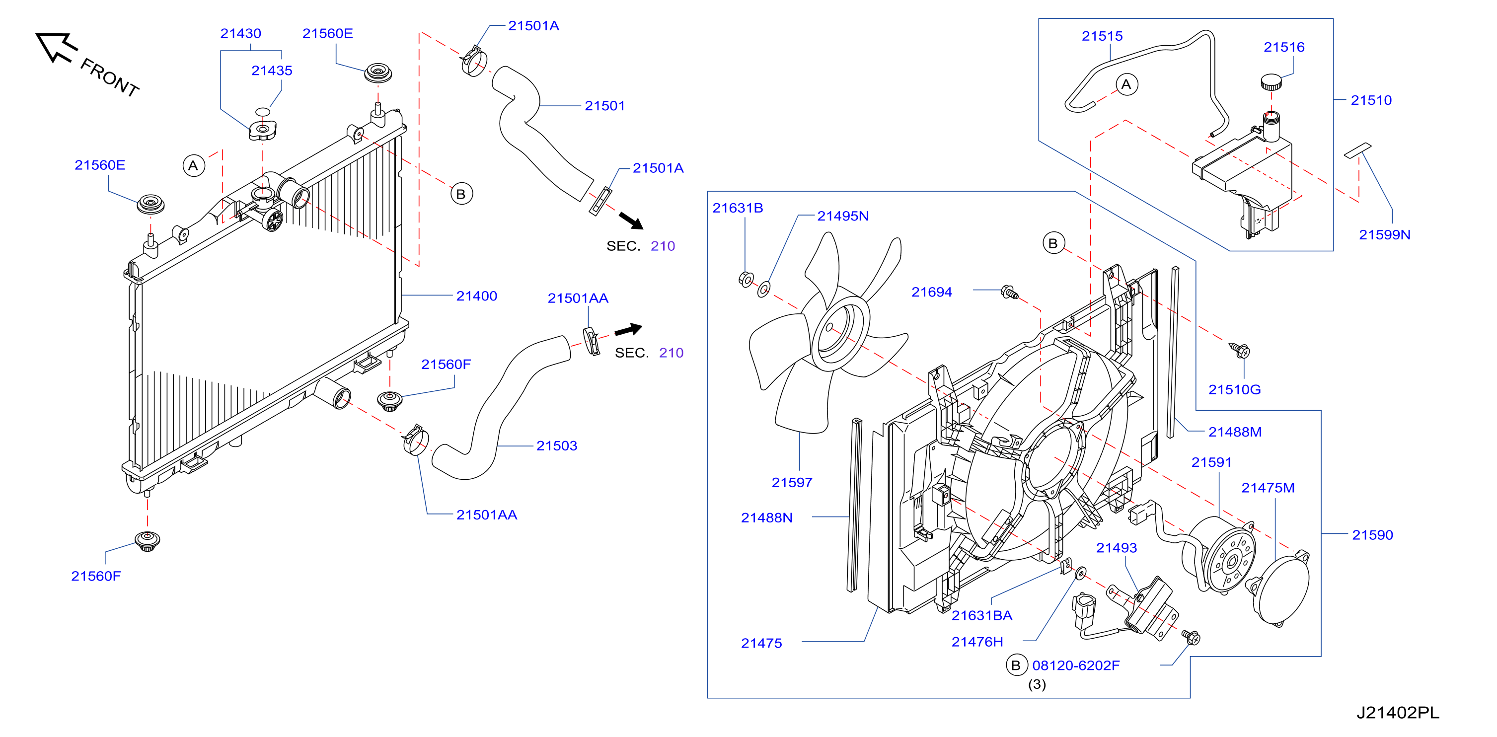 Radiator Shroud Inverter Cooling Fitting Parts
