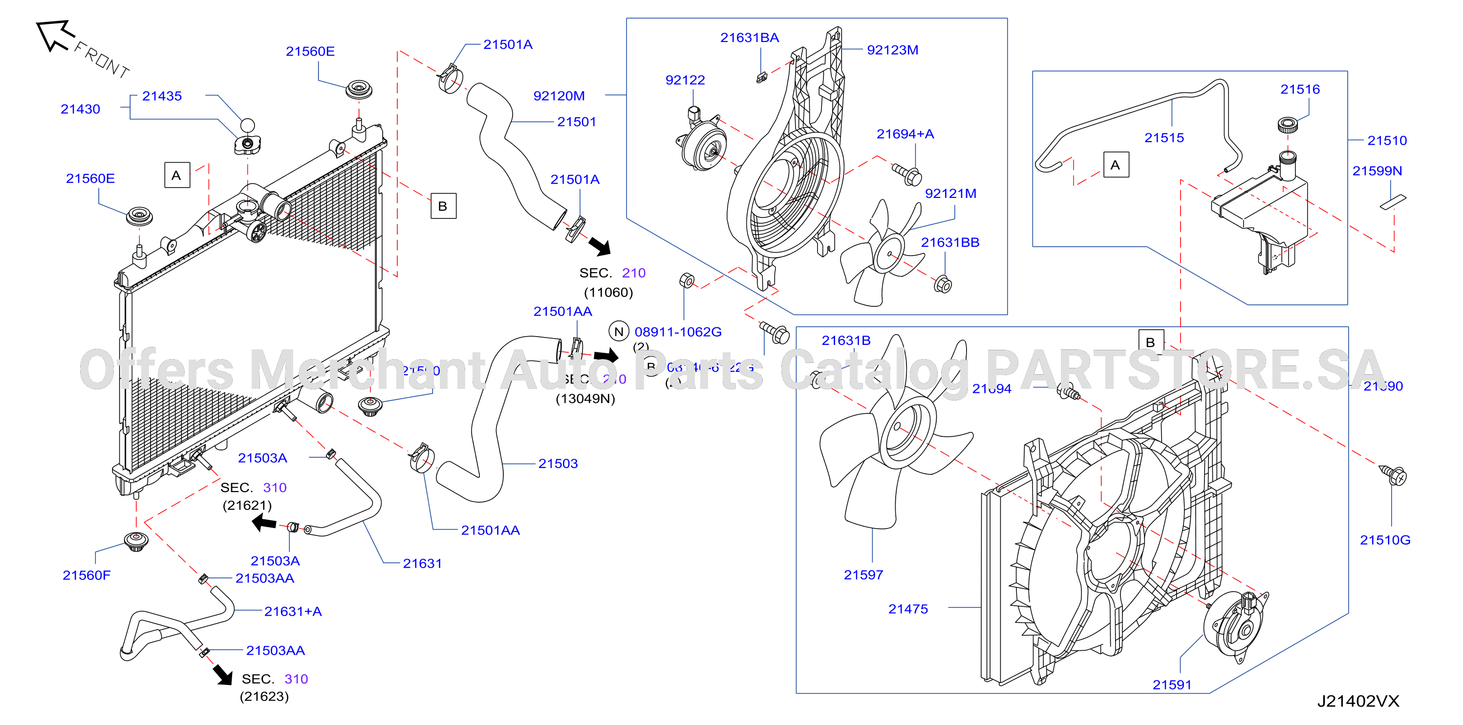 Radiator Shroud Inverter Cooling Fitting Parts