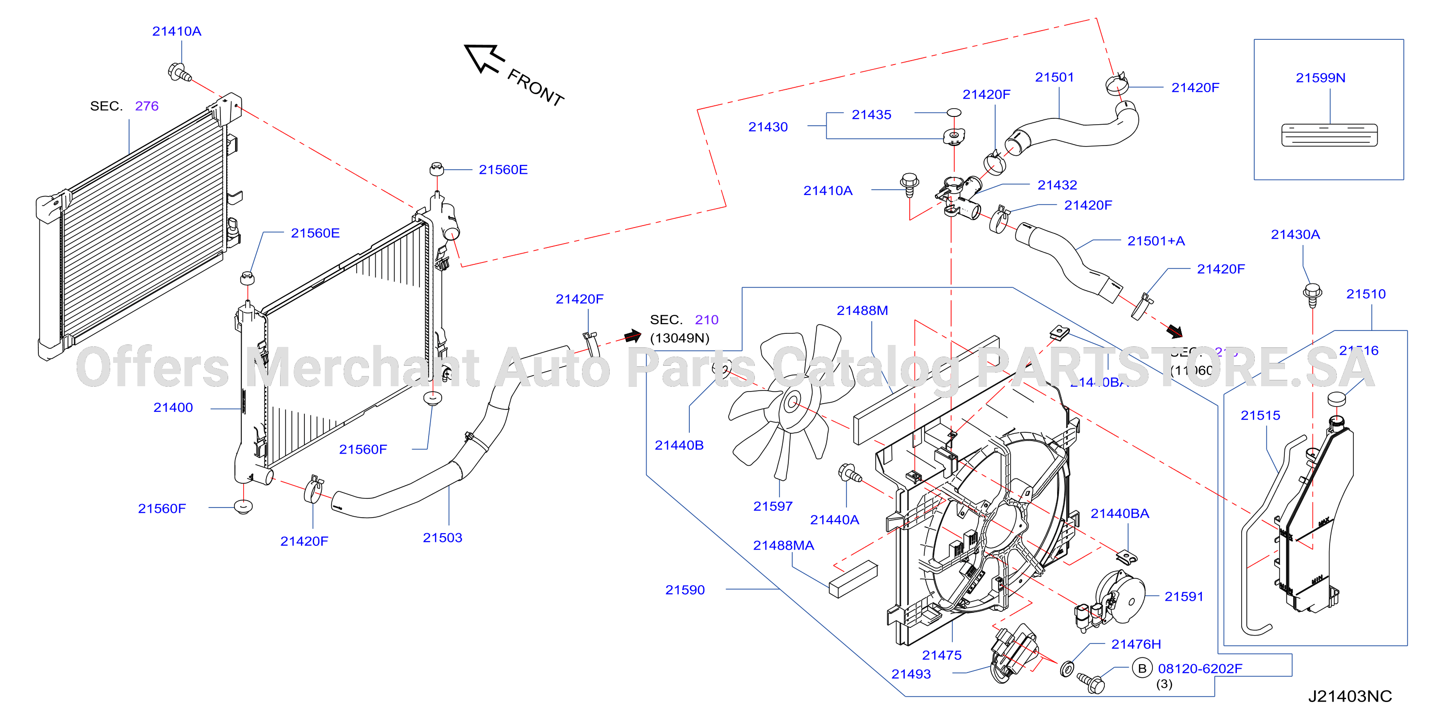 Radiator Shroud Inverter Cooling Fitting Parts