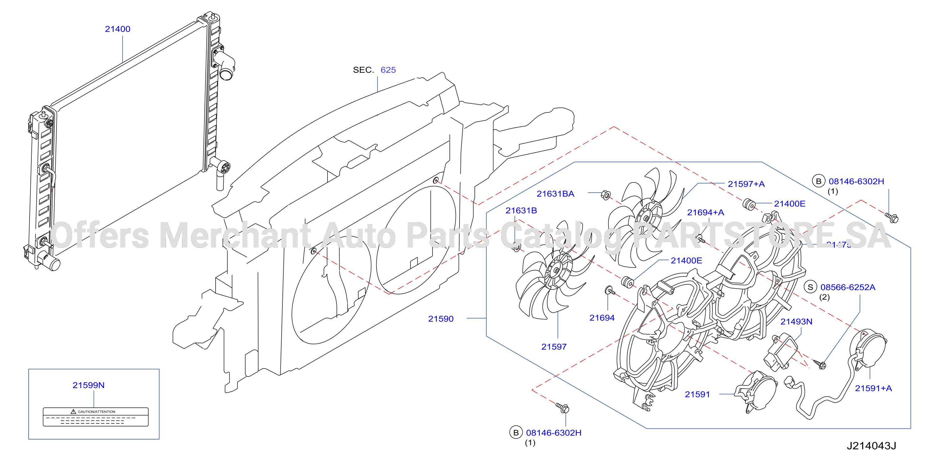 Radiator Shroud Inverter Cooling Fitting Parts 2
