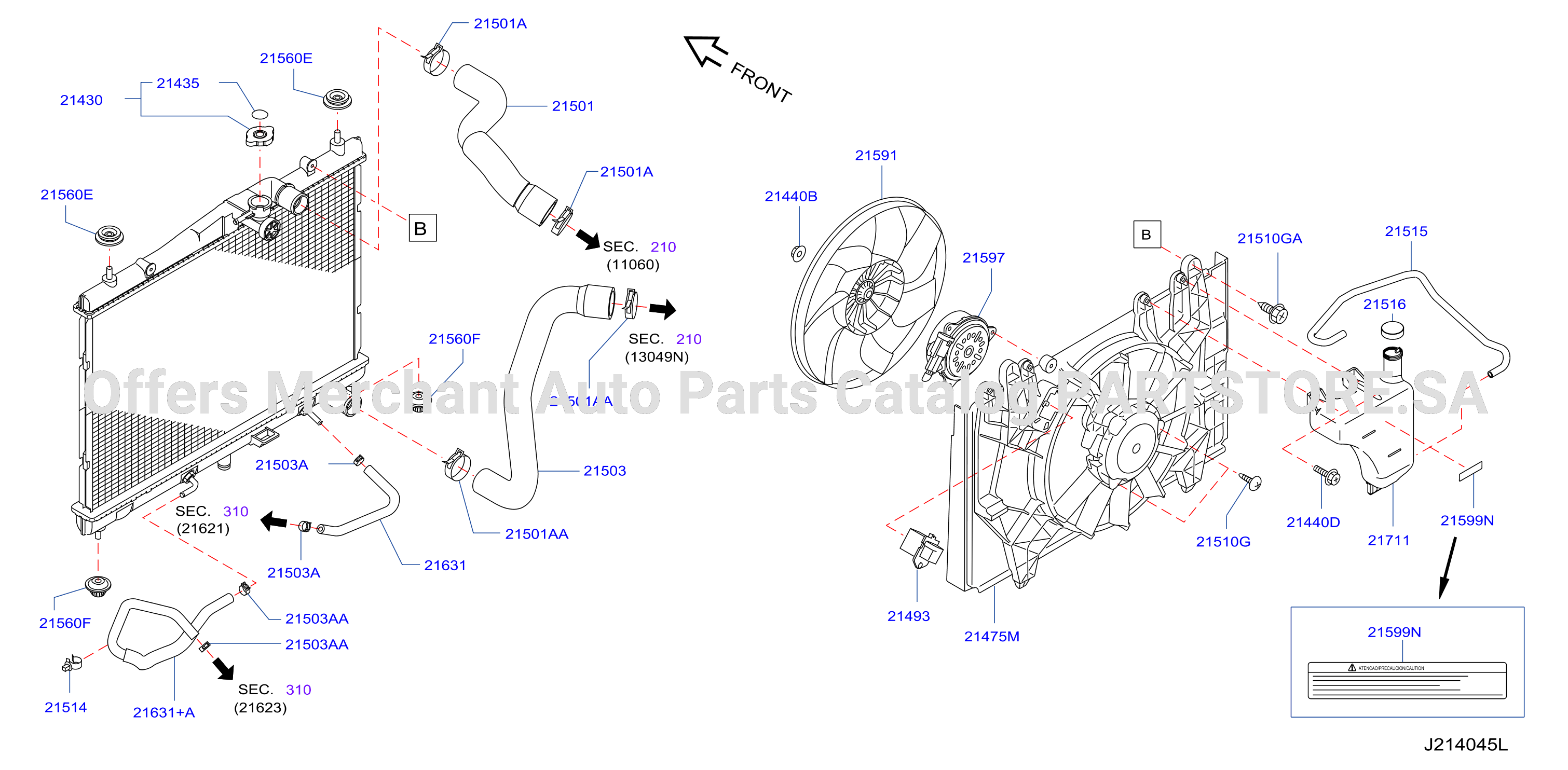 Radiator Shroud Inverter Cooling Fitting Parts