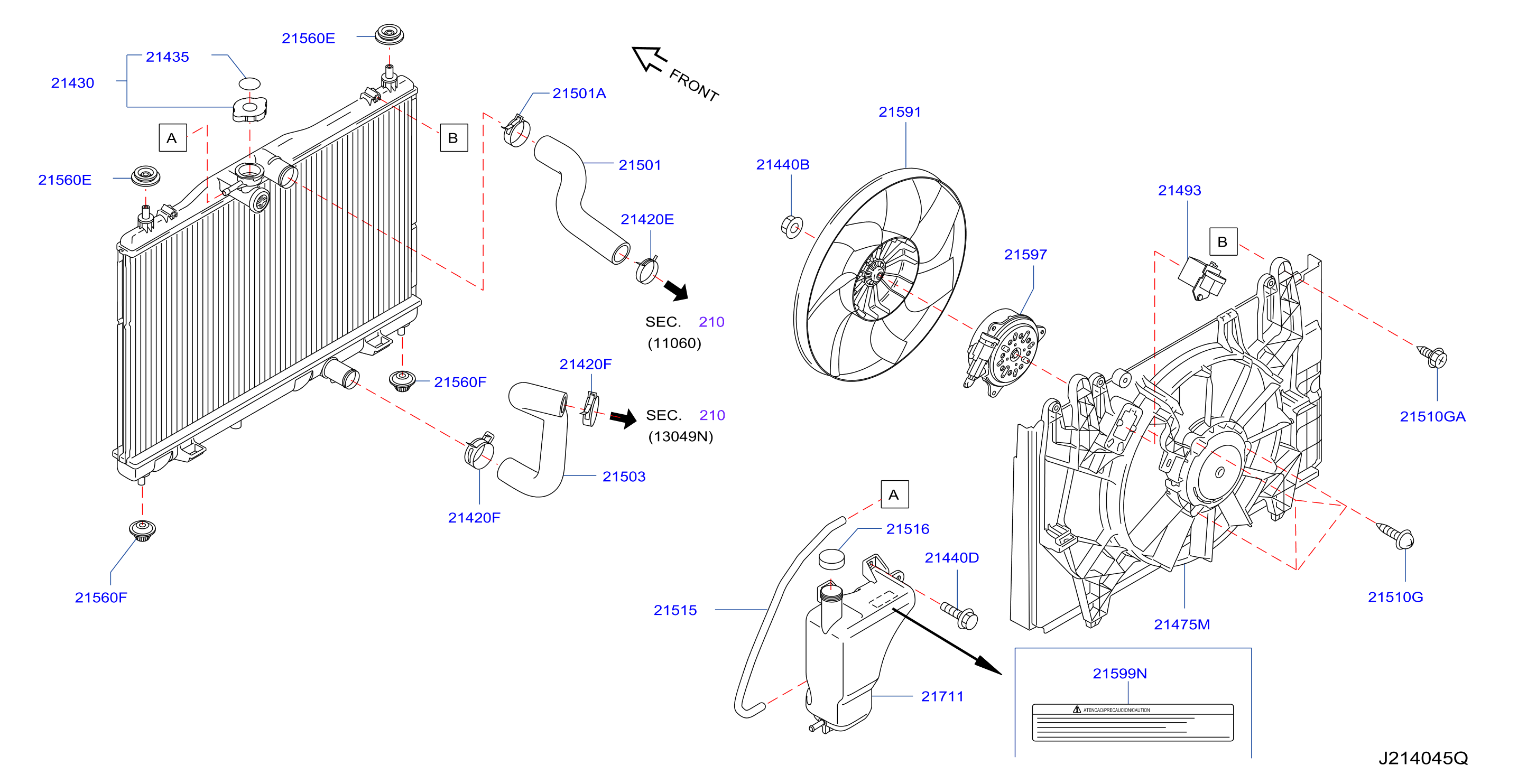 Radiator Shroud Inverter Cooling Fitting Parts