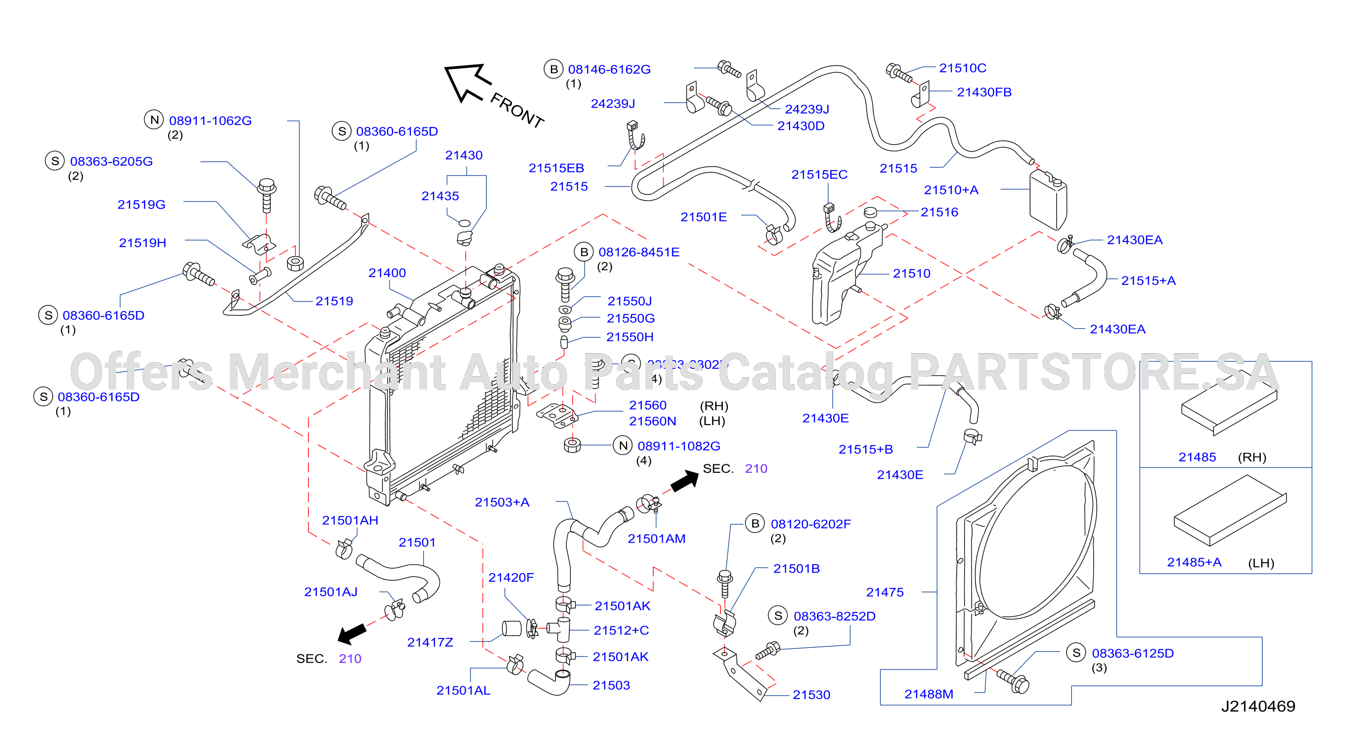 Radiator Shroud Inverter Cooling Main Radiator Assy