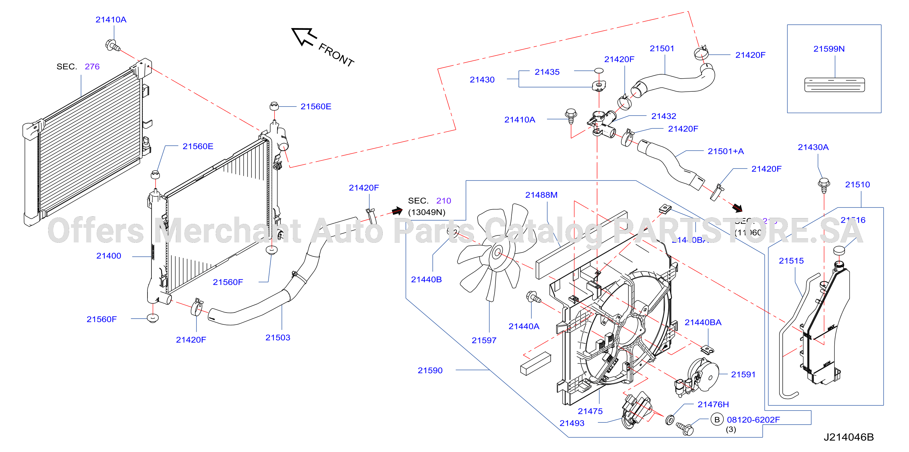 Radiator Shroud Inverter Cooling Fitting Parts