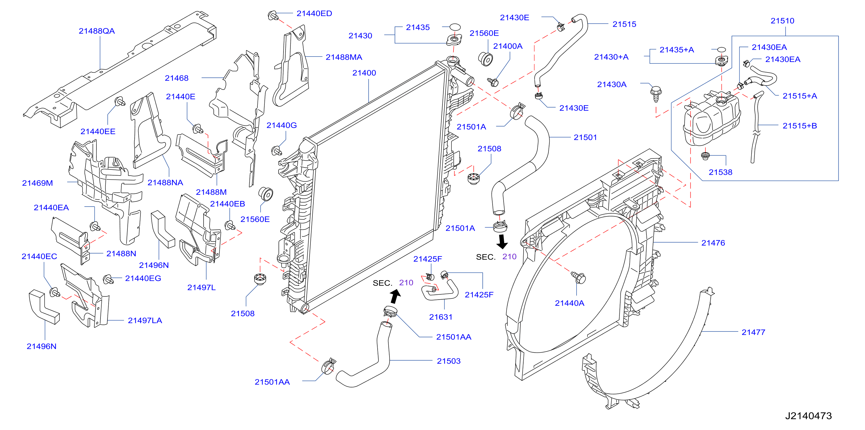 Radiator Shroud Inverter Cooling Fitting Parts
