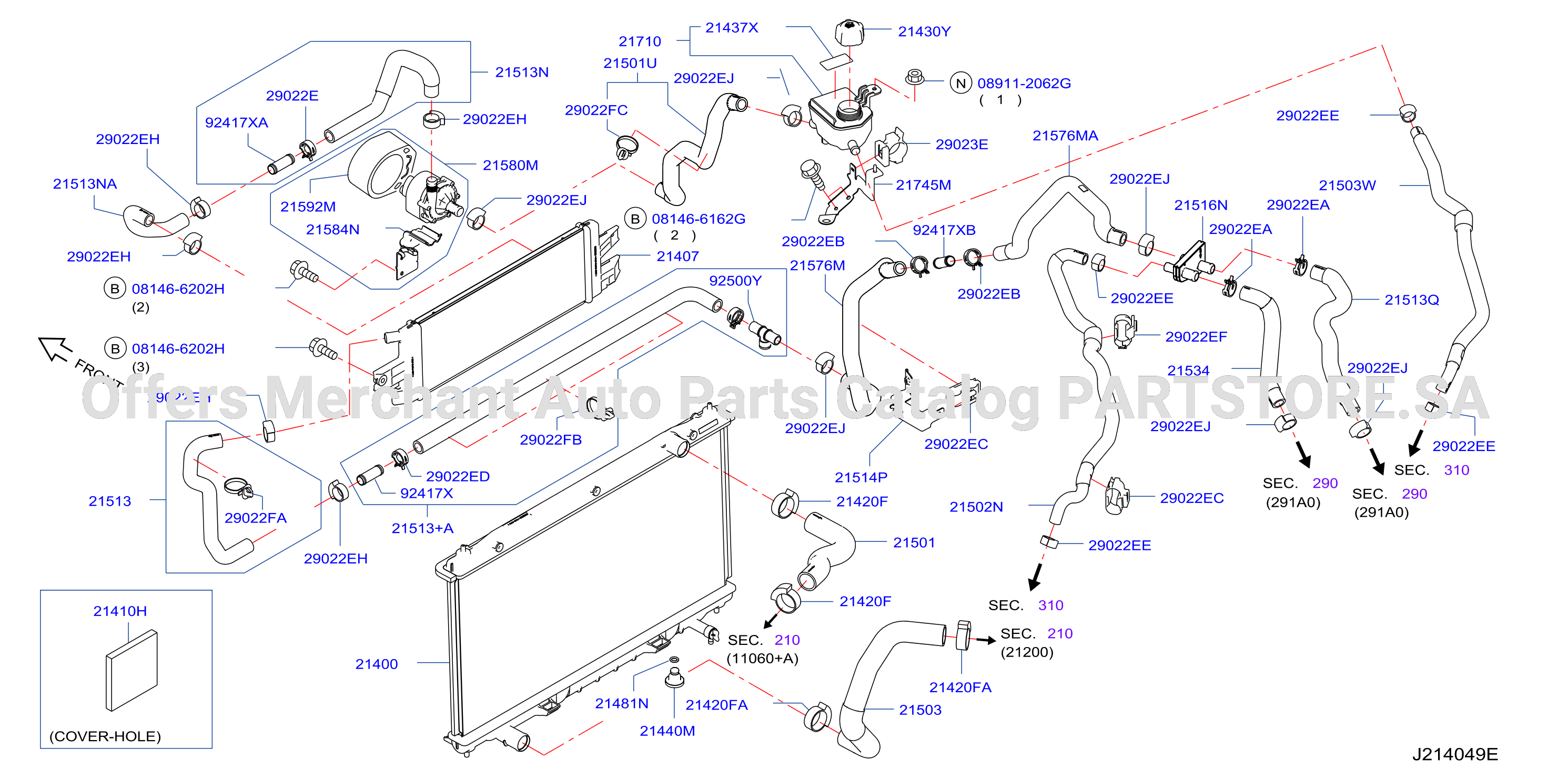 Radiator Shroud Inverter Cooling Fitting Parts