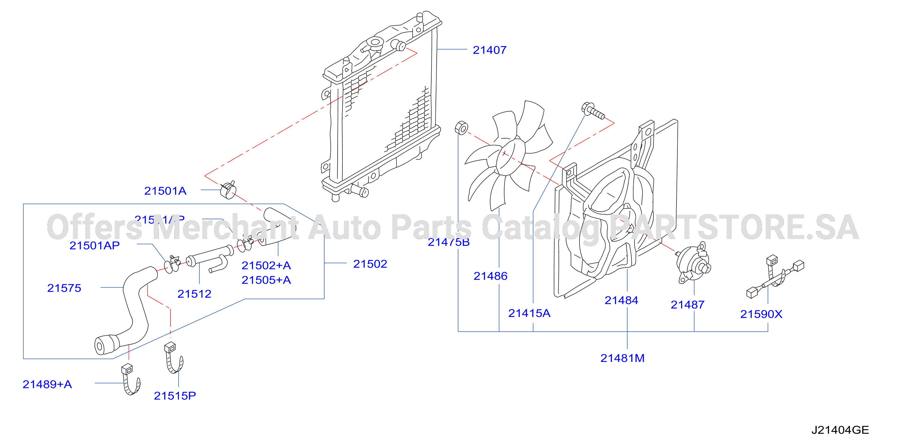 Radiator Shroud Inverter Cooling Sub Radiator Assy Motor Fan