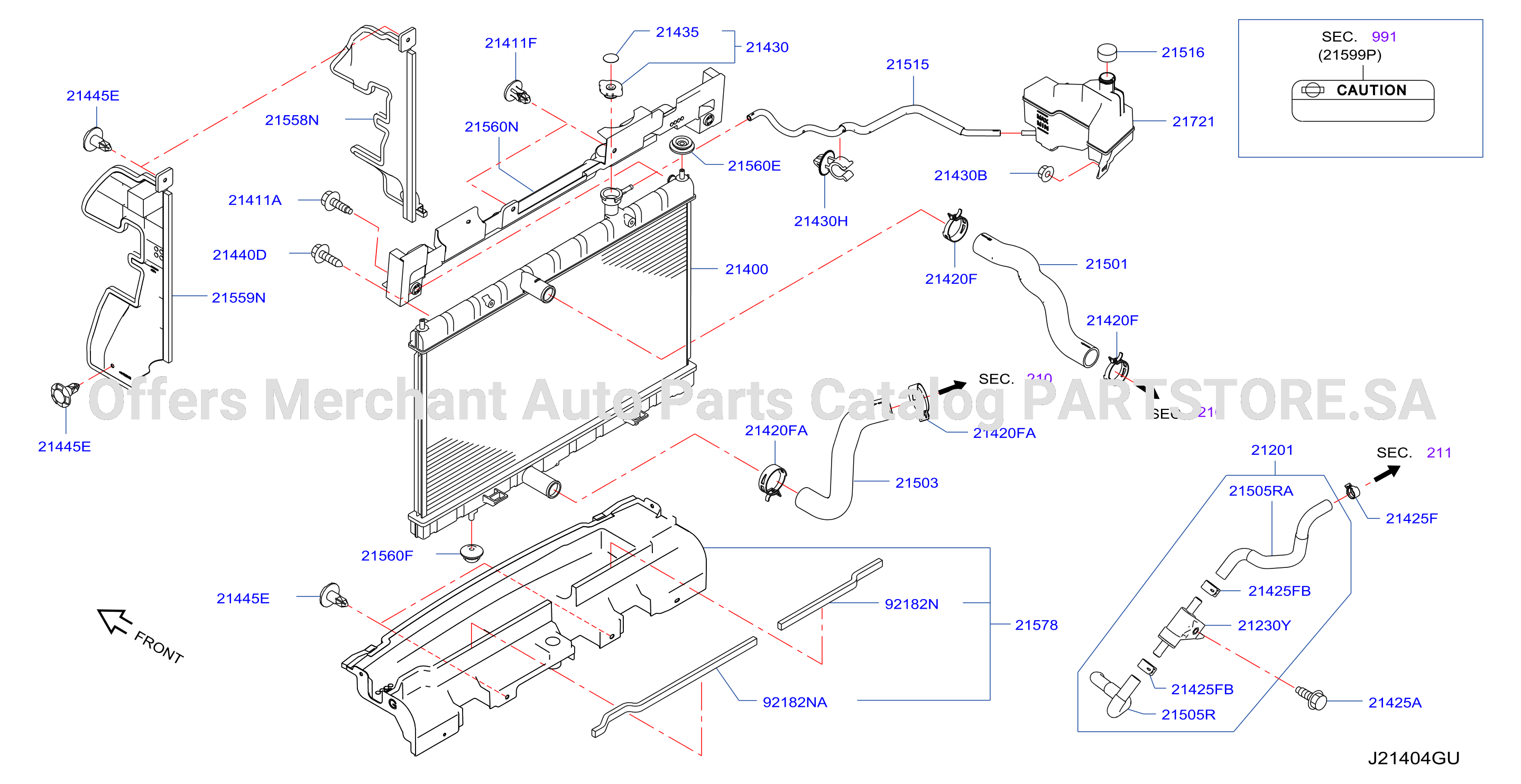 Radiator Shroud Inverter Cooling Fitting Parts