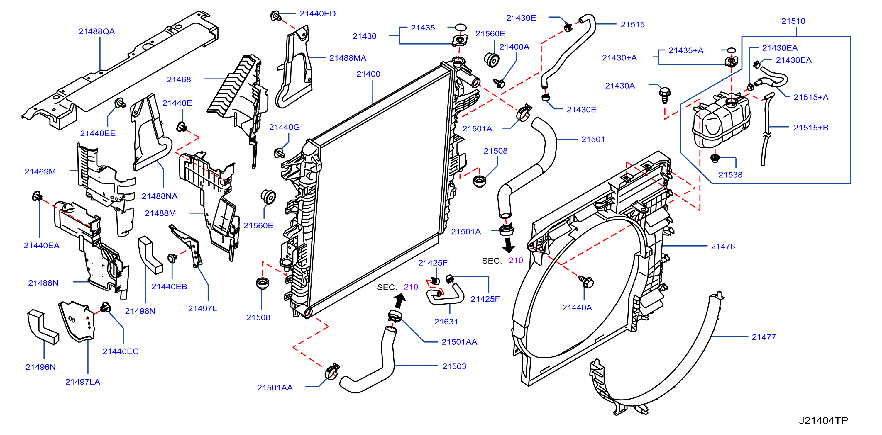 Radiator Shroud Inverter Cooling Fitting Parts