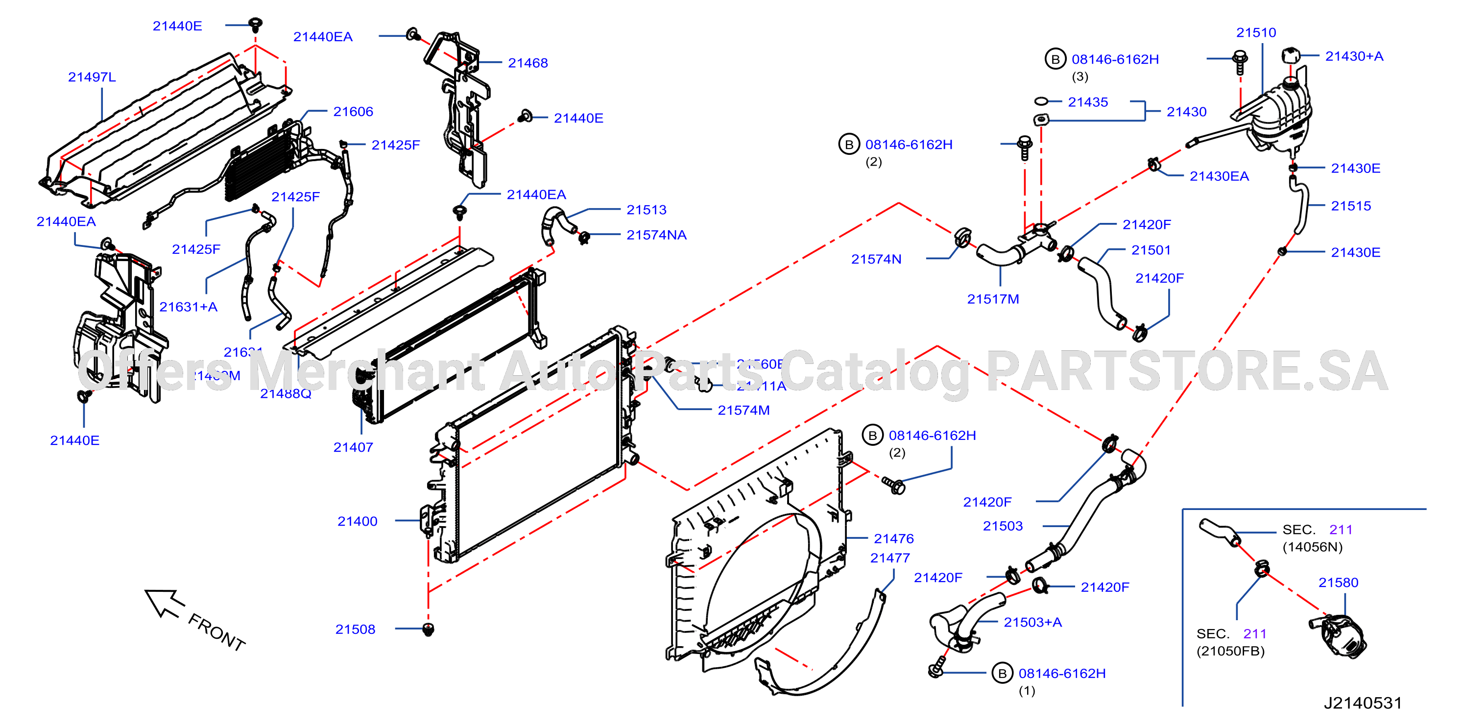 Radiator Shroud Inverter Cooling Fitting Parts