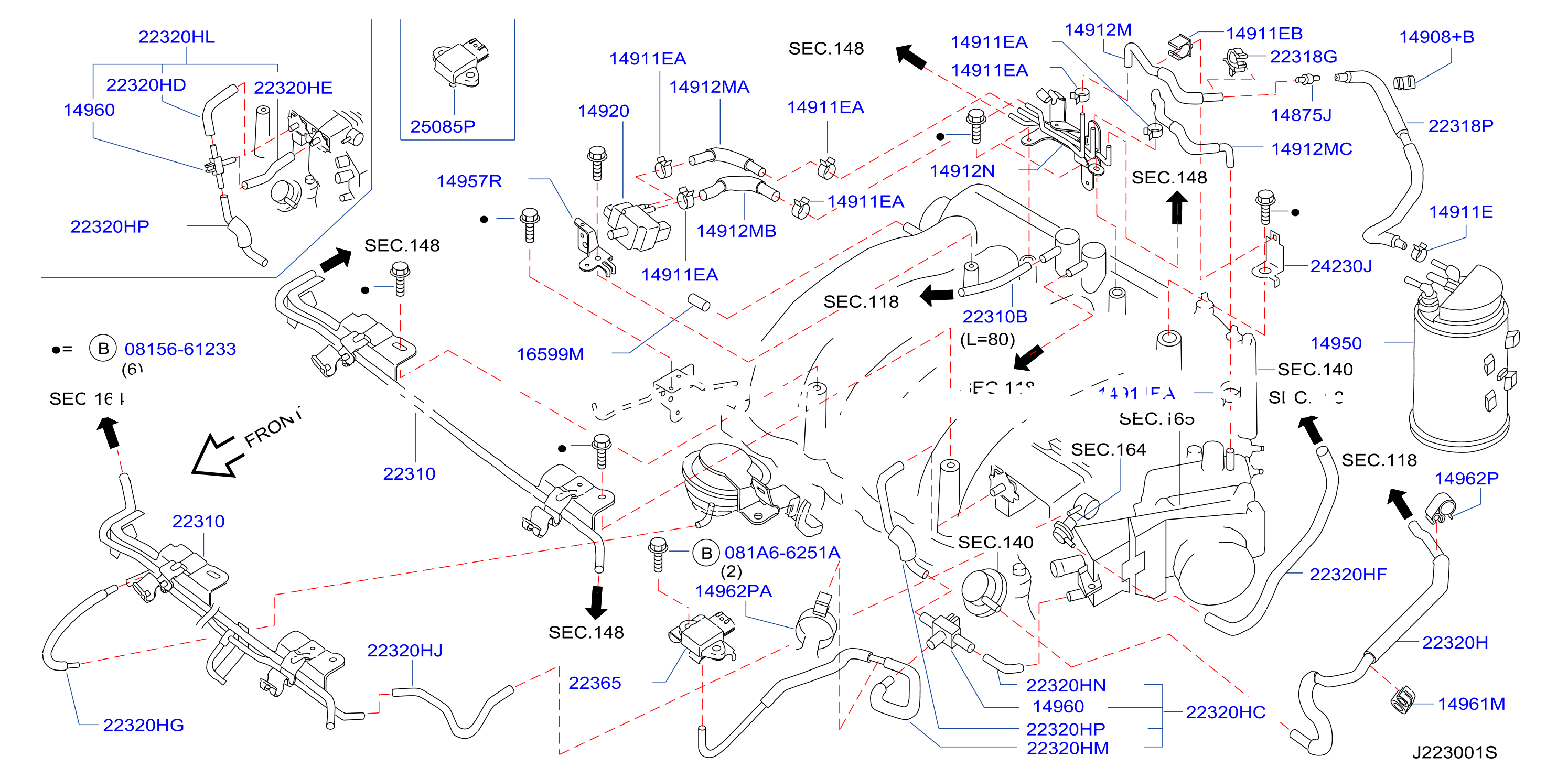 Engine Control Vacuum Piping