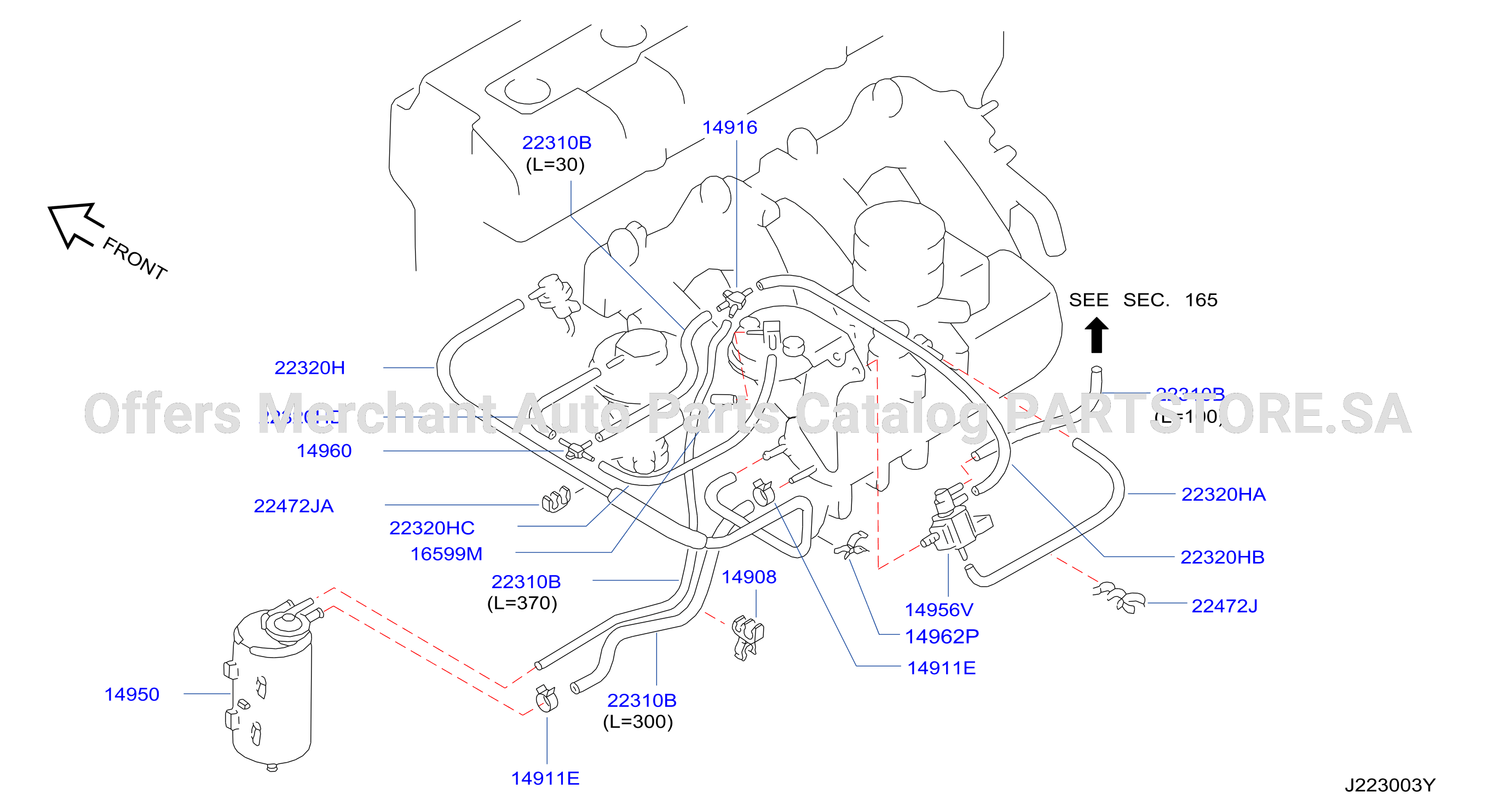 Engine Control Vacuum Piping F / Prc