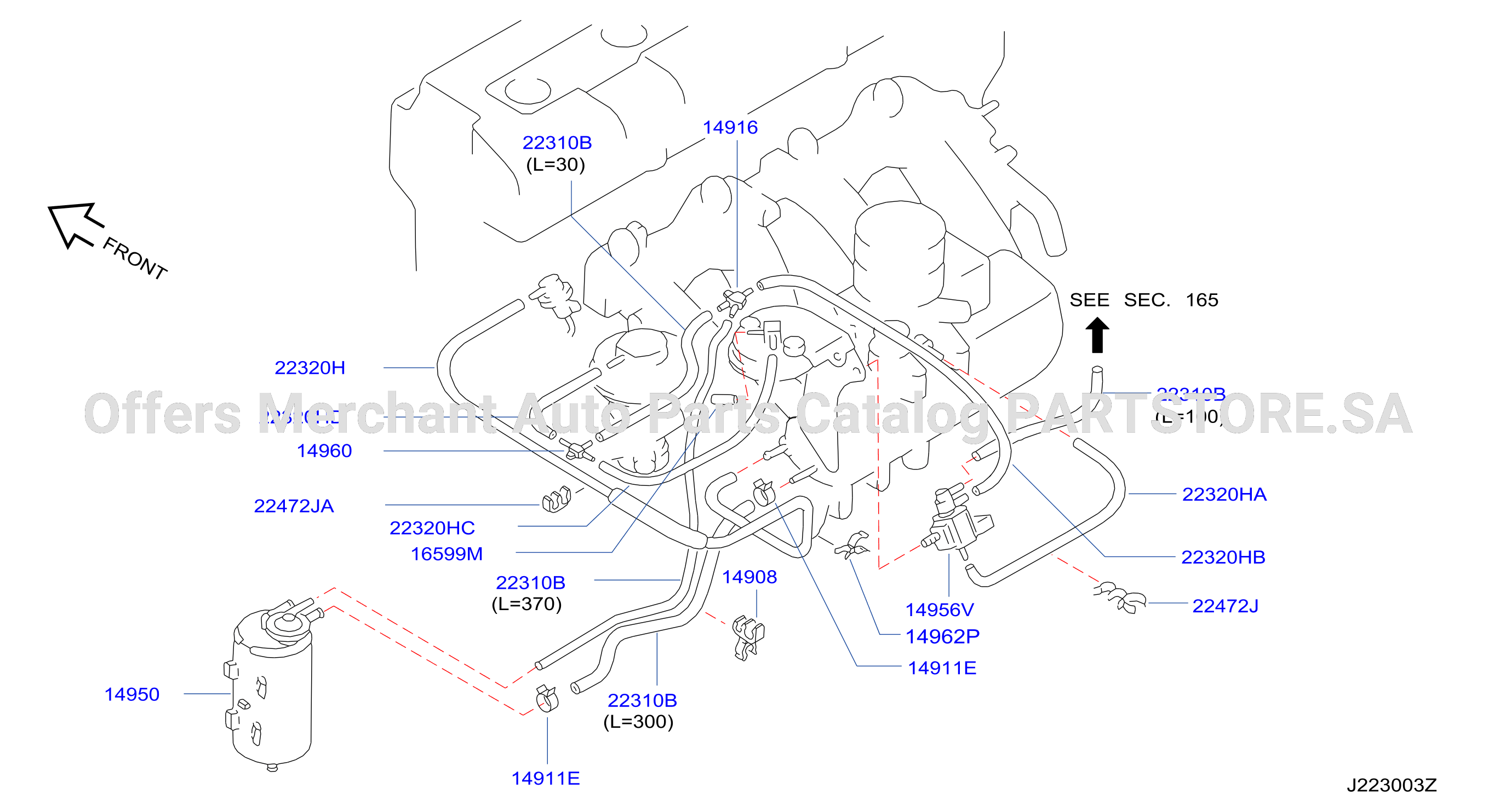 Engine Control Vacuum Piping F / Prc