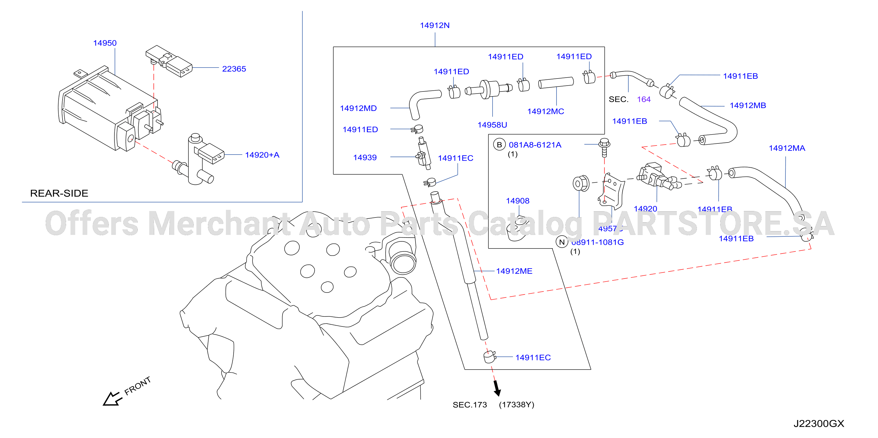 Engine Control Vacuum Piping Twn