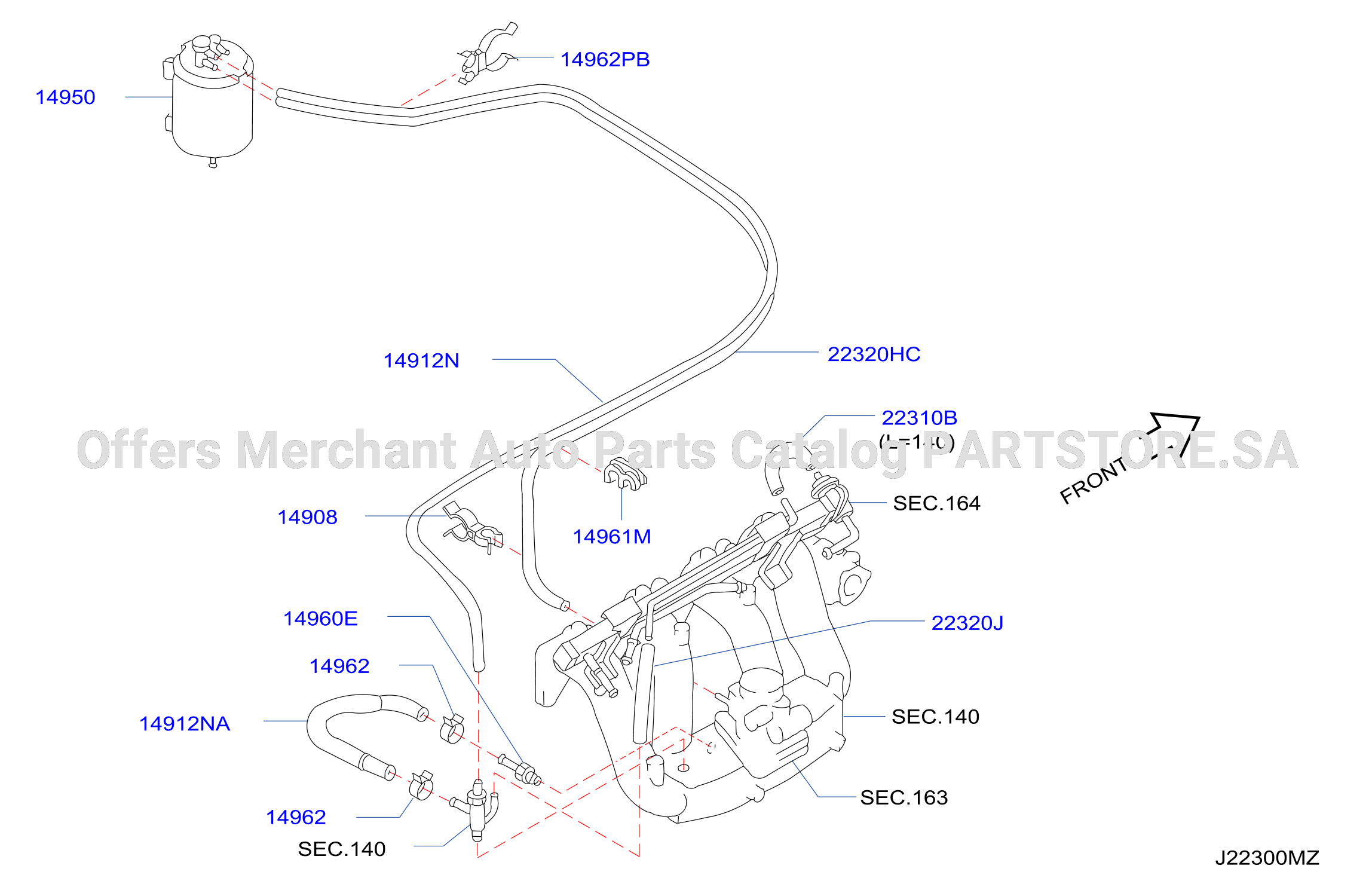 Engine Control Vacuum Piping Std