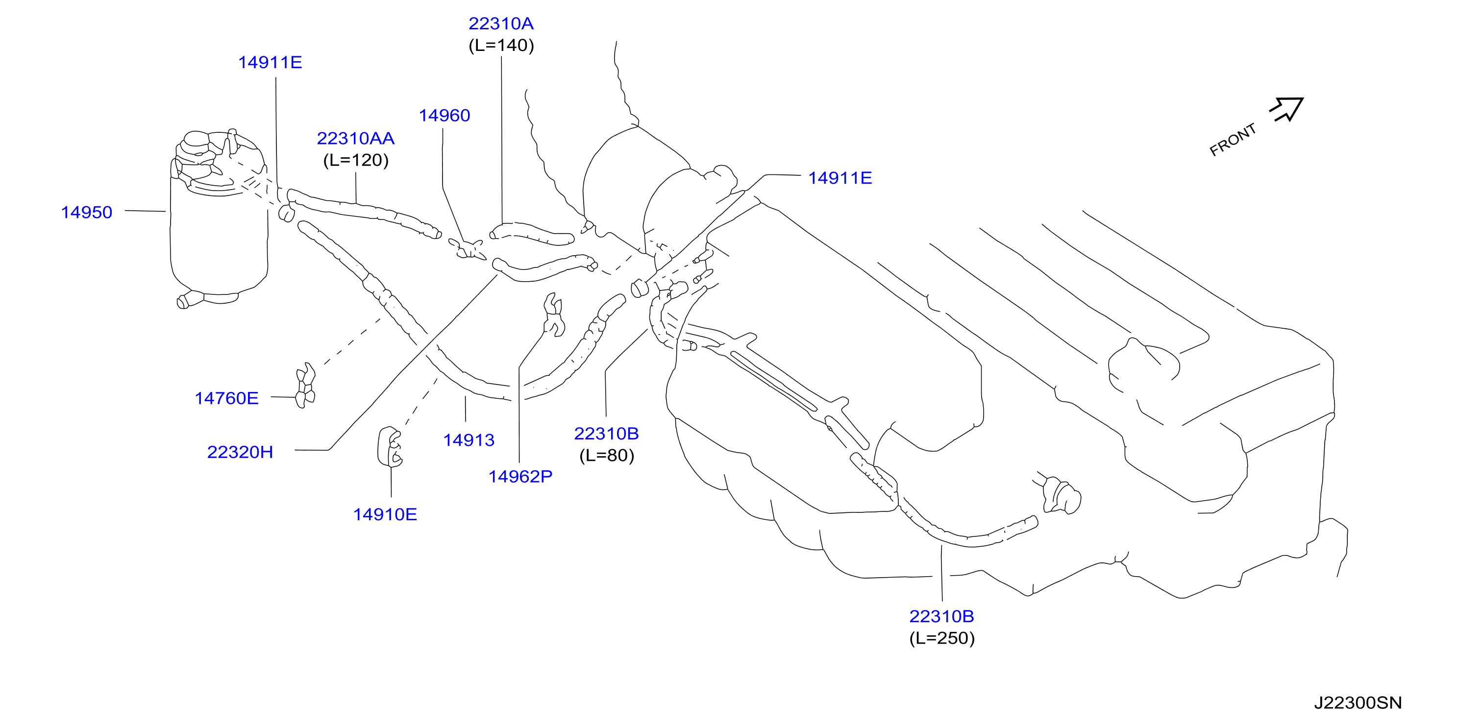 Engine Control Vacuum Piping F / Egr