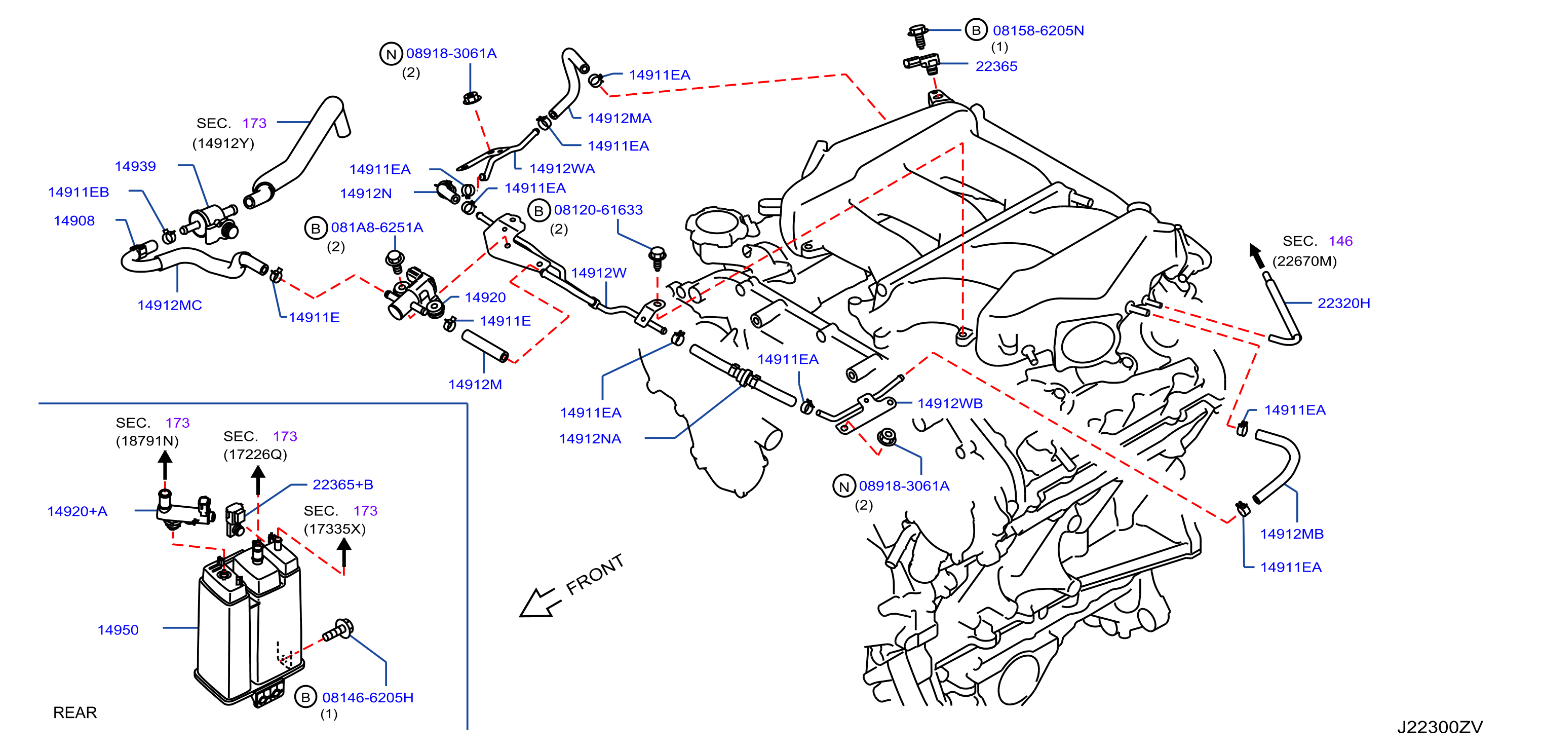 Engine Control Vacuum Piping Twn Piping1 Canister