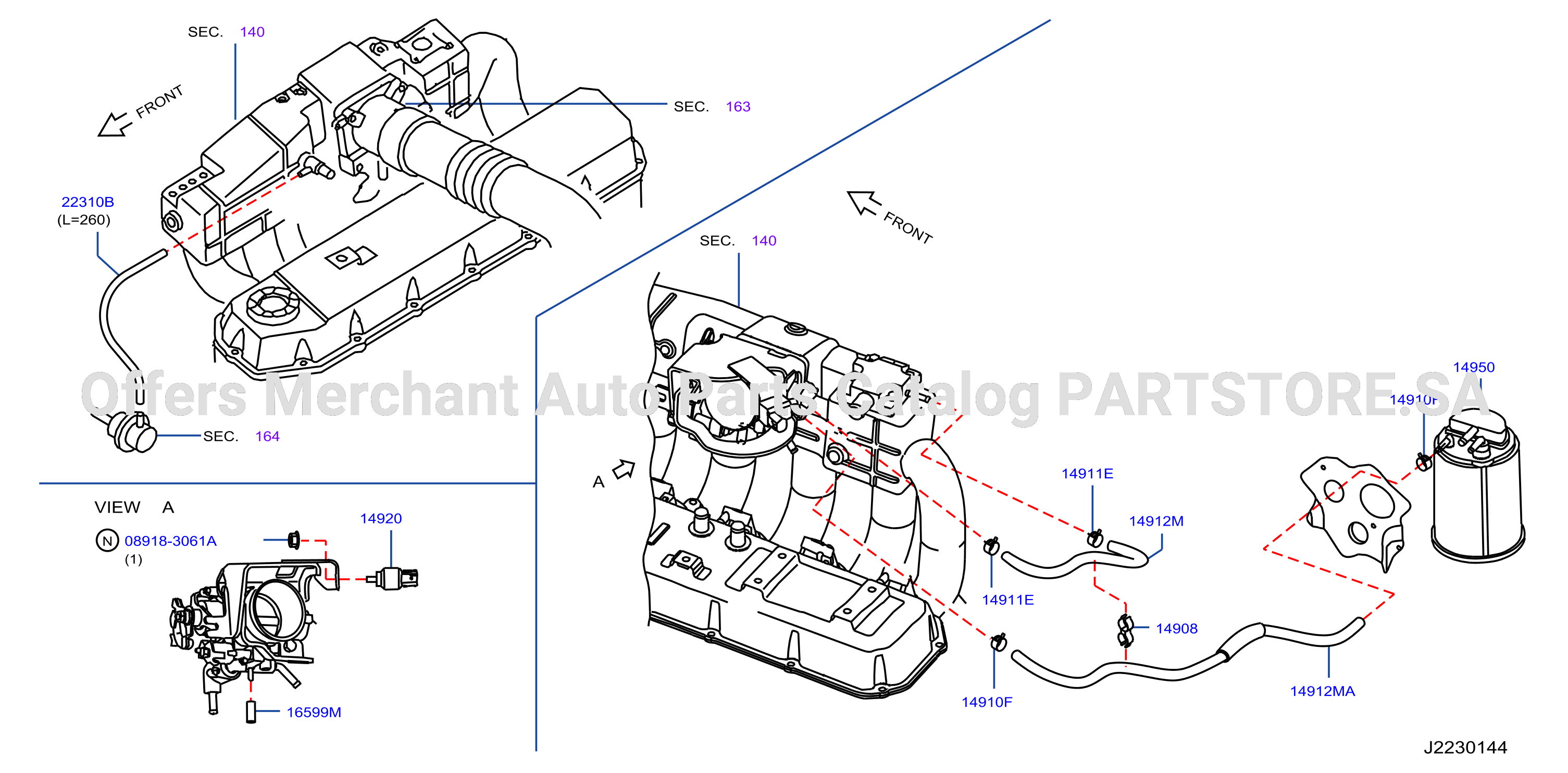 Engine Control Vacuum Piping Prc