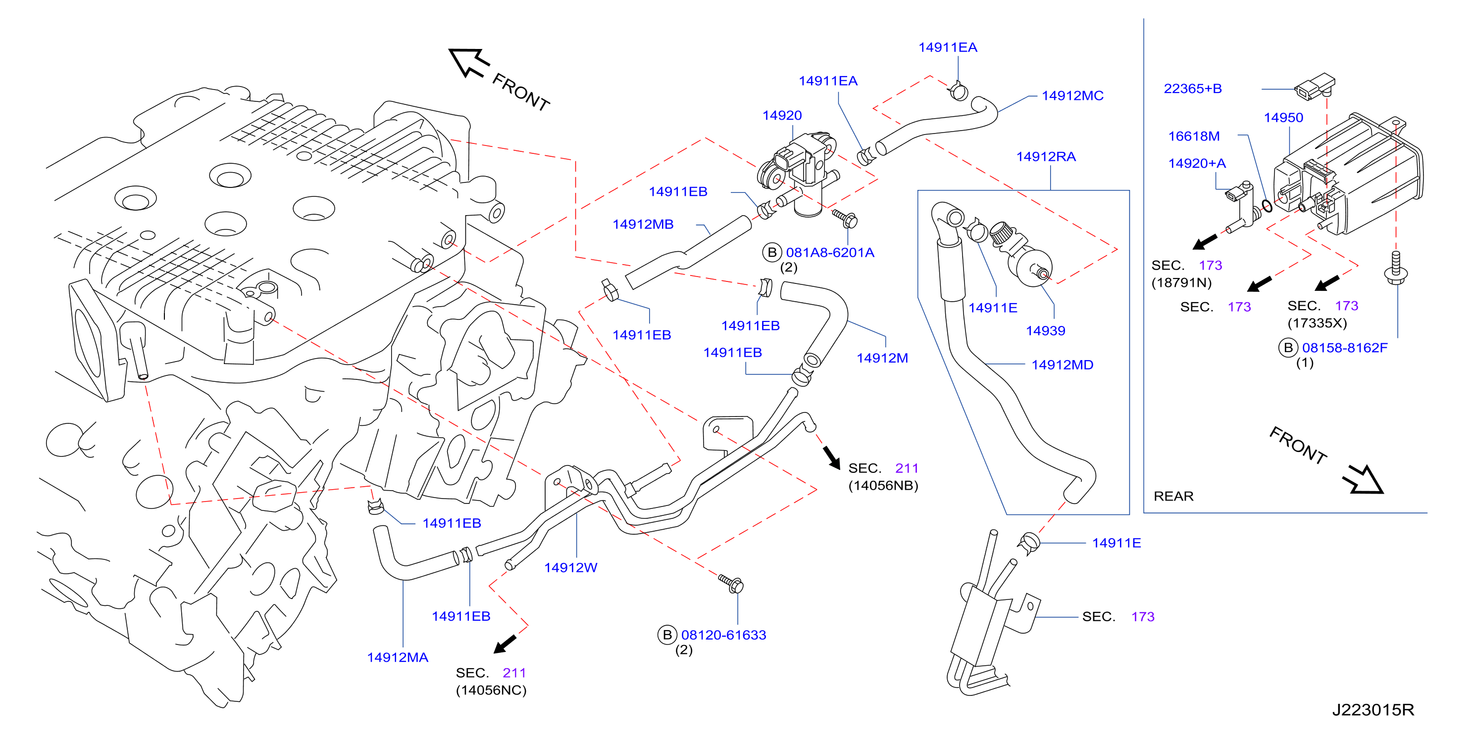 Engine Control Vacuum Piping Kra Twn