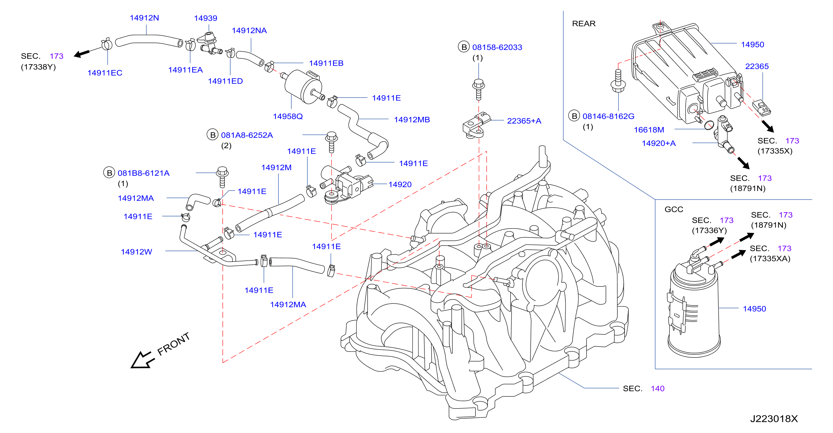 Engine Control Vacuum Piping Hose