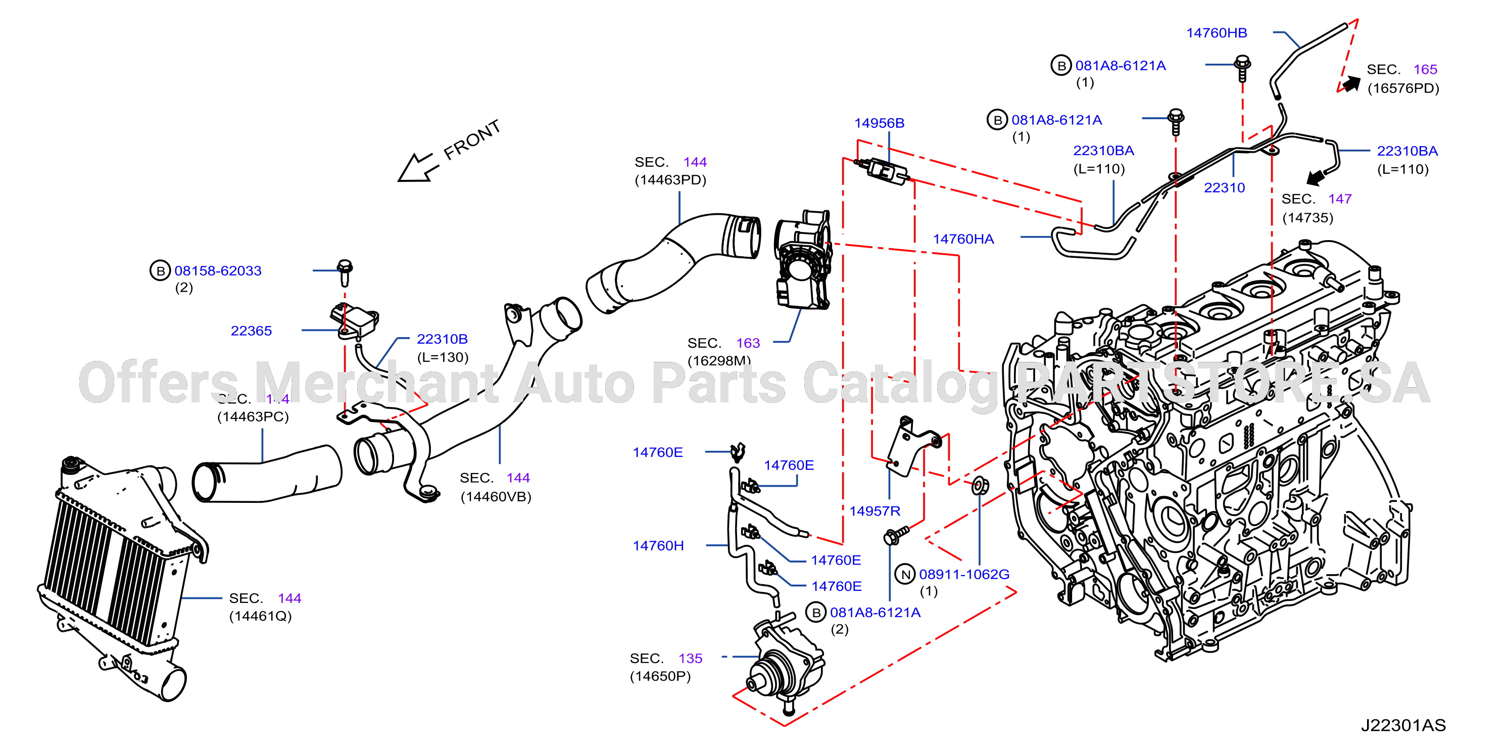 Engine Control Vacuum Piping With Solenoid Valve