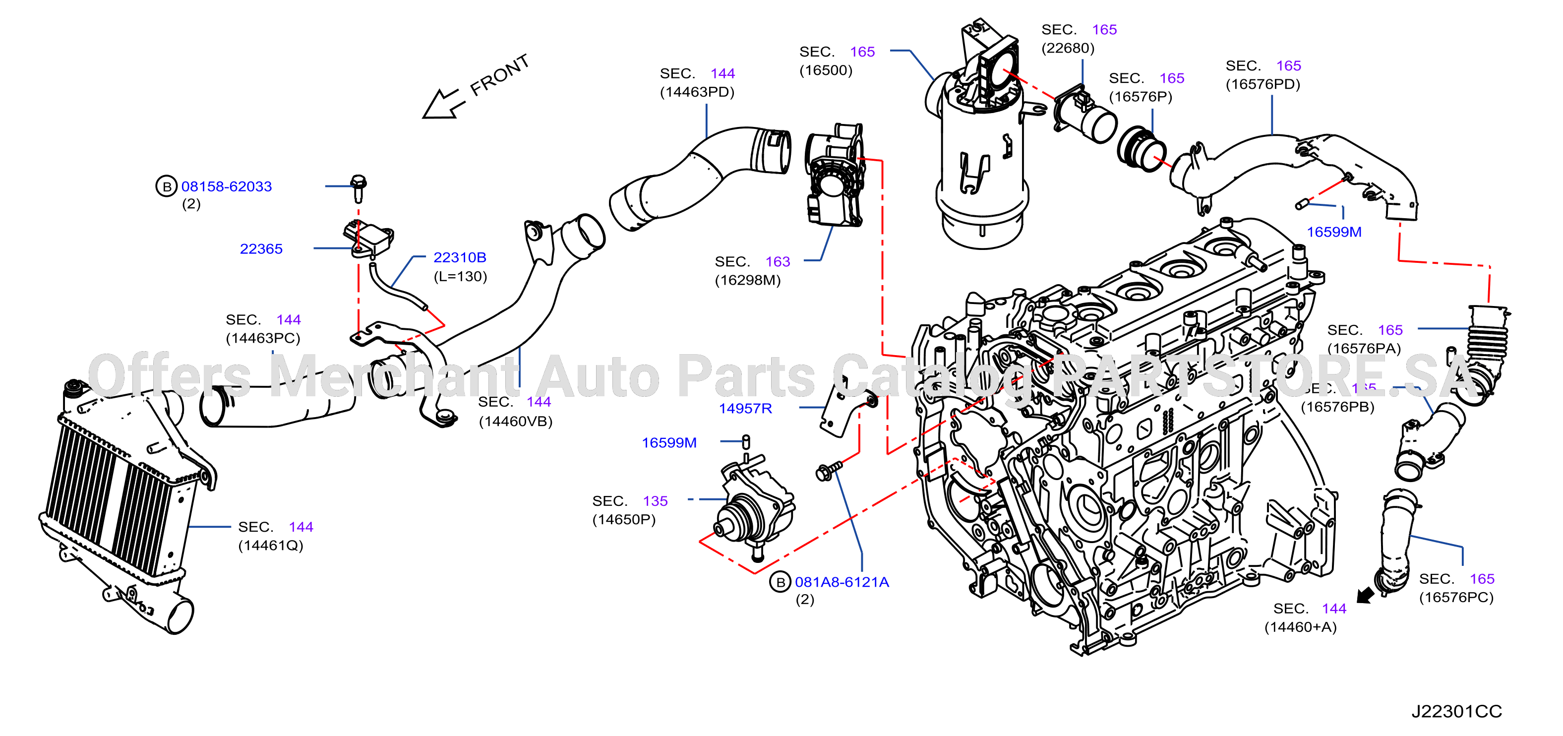 Engine Control Vacuum Piping Without Vacuum Control