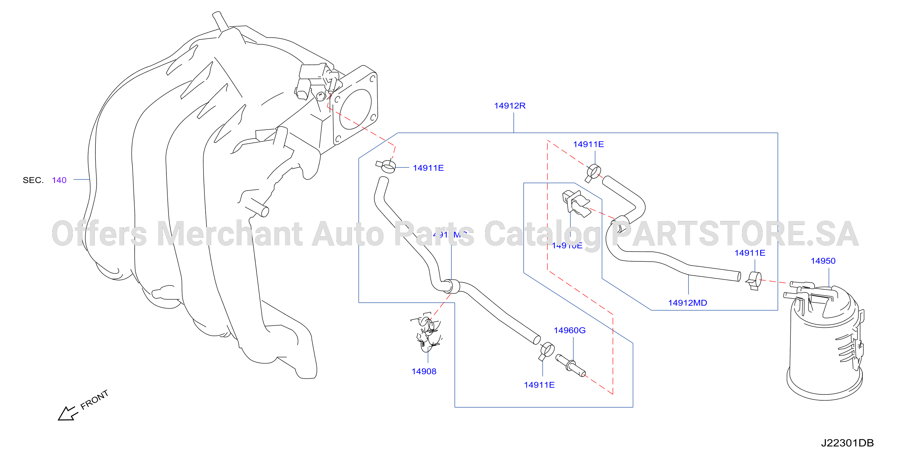 Engine Control Vacuum Piping