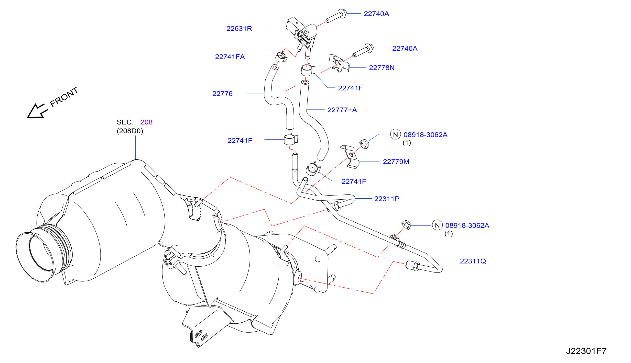 Engine Control Vacuum Piping Sensor