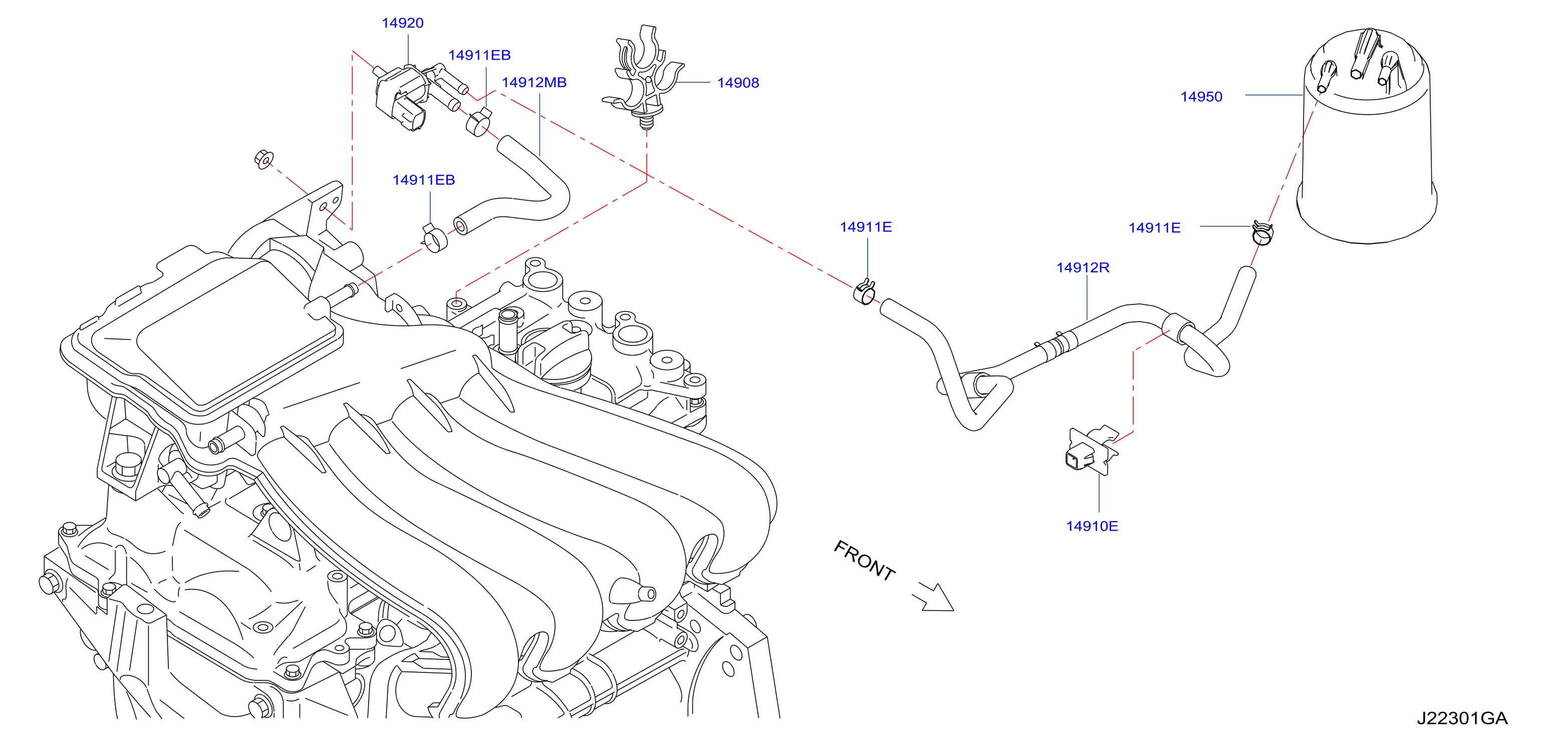 Engine Control Vacuum Piping