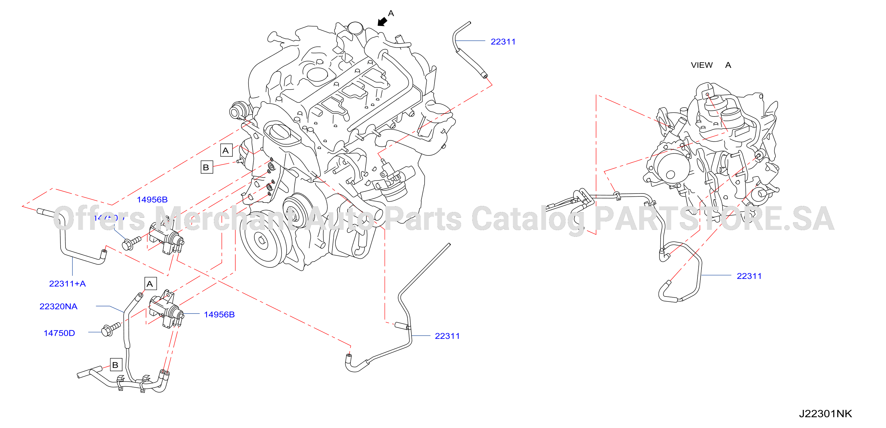 Engine Control Vacuum Piping Sol Turbo Cont Vac Tube