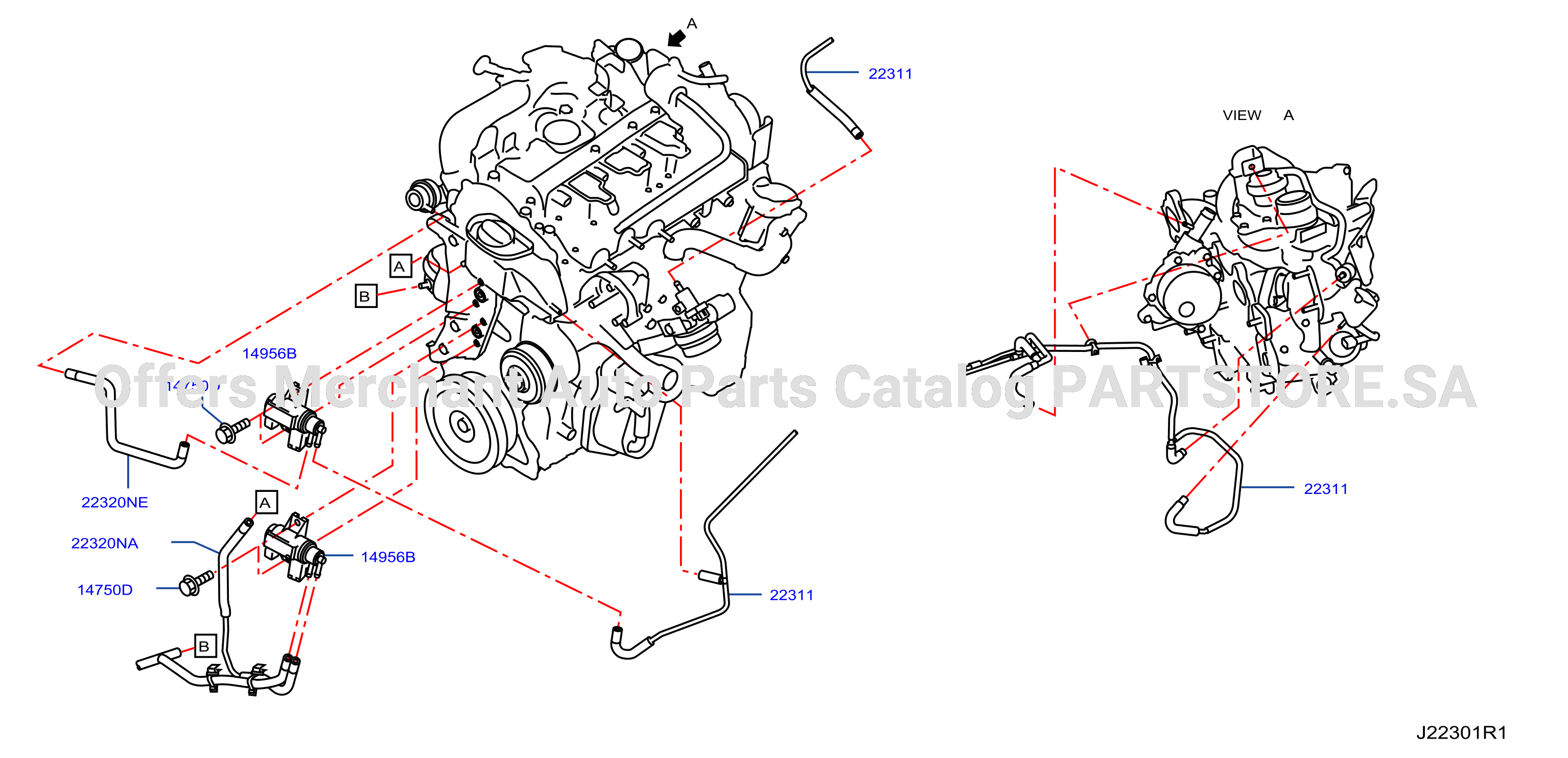 Engine Control Vacuum Piping Sol Turbo Cont Vac Tube