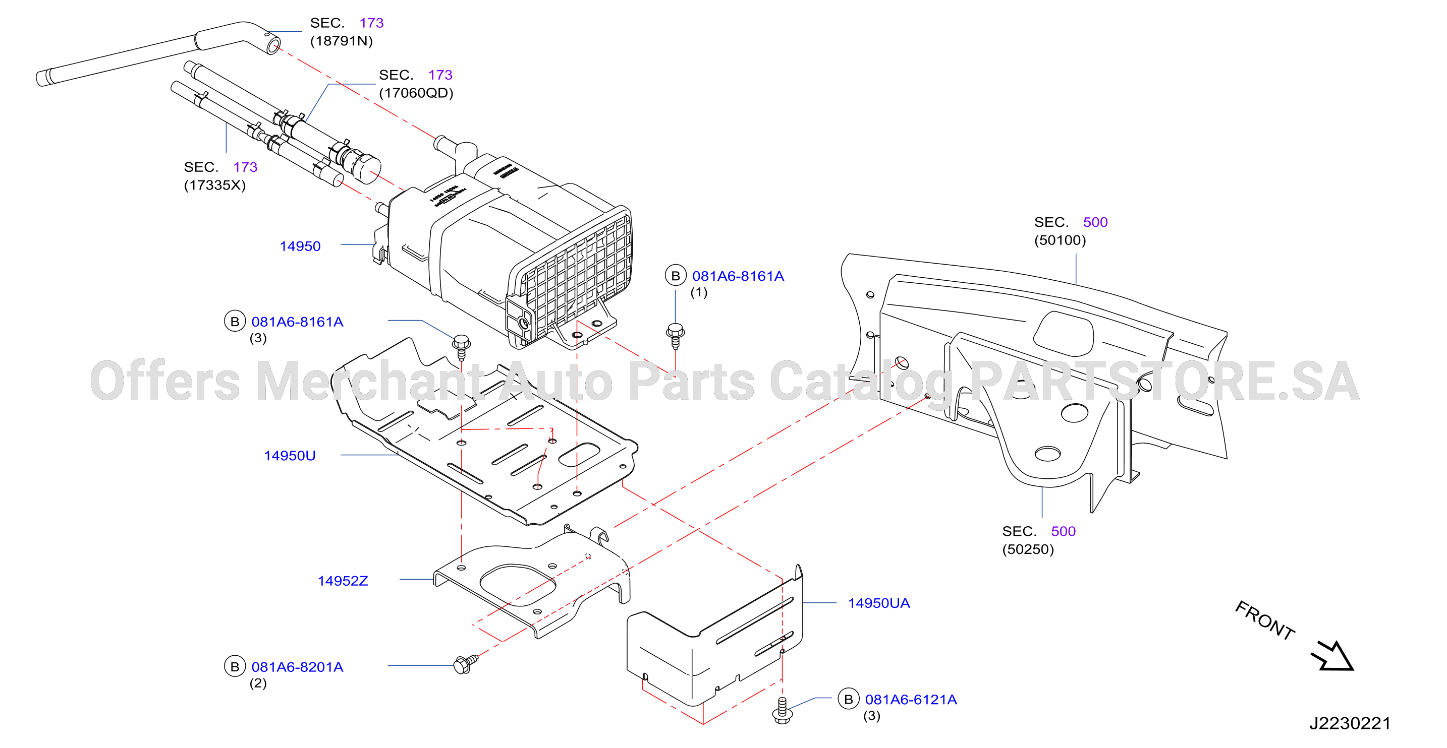 Engine Control Vacuum Piping Canister