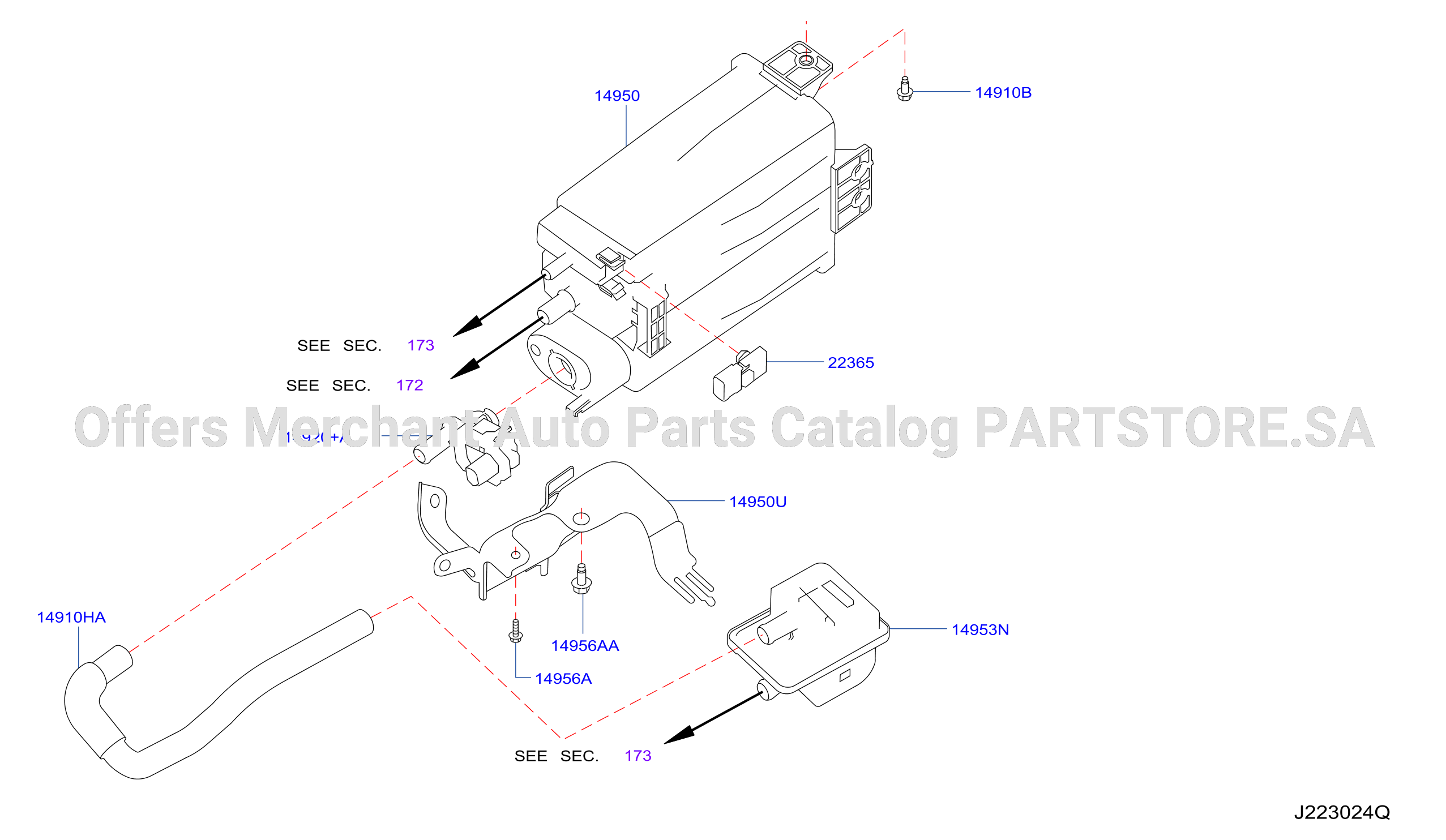Engine Control Vacuum Piping For Korea Canister