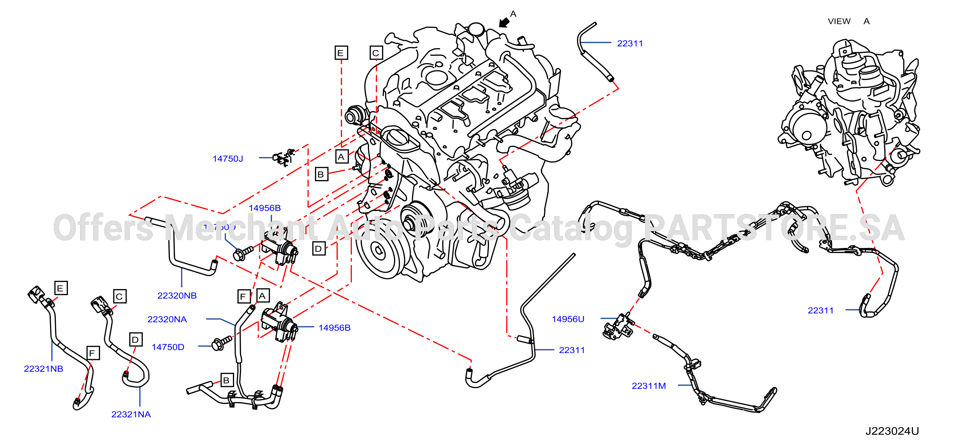 Engine Control Vacuum Piping Sol Turbo Cont Vac Tube