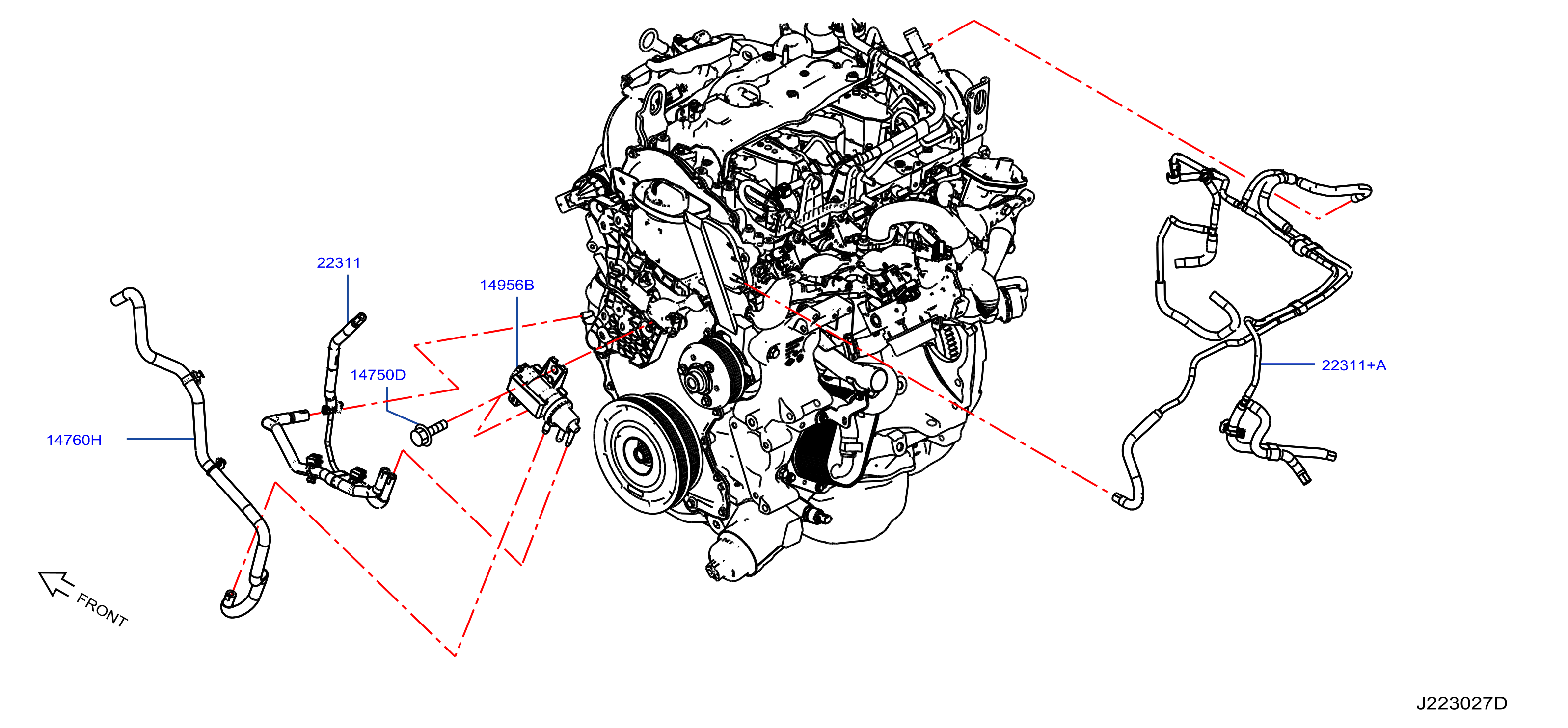 Engine Control Vacuum Piping Sol Turbo Cont Vac Tube