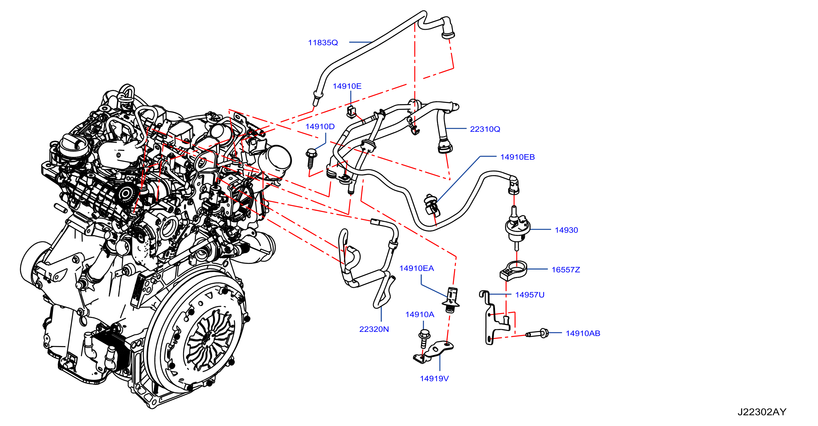 Engine Control Vacuum Piping Abs Gas Vapor 1
