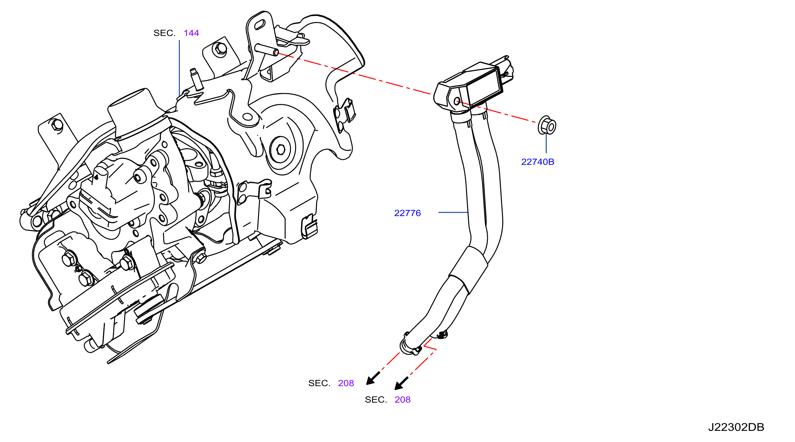 Engine Control Vacuum Piping Piping No 2