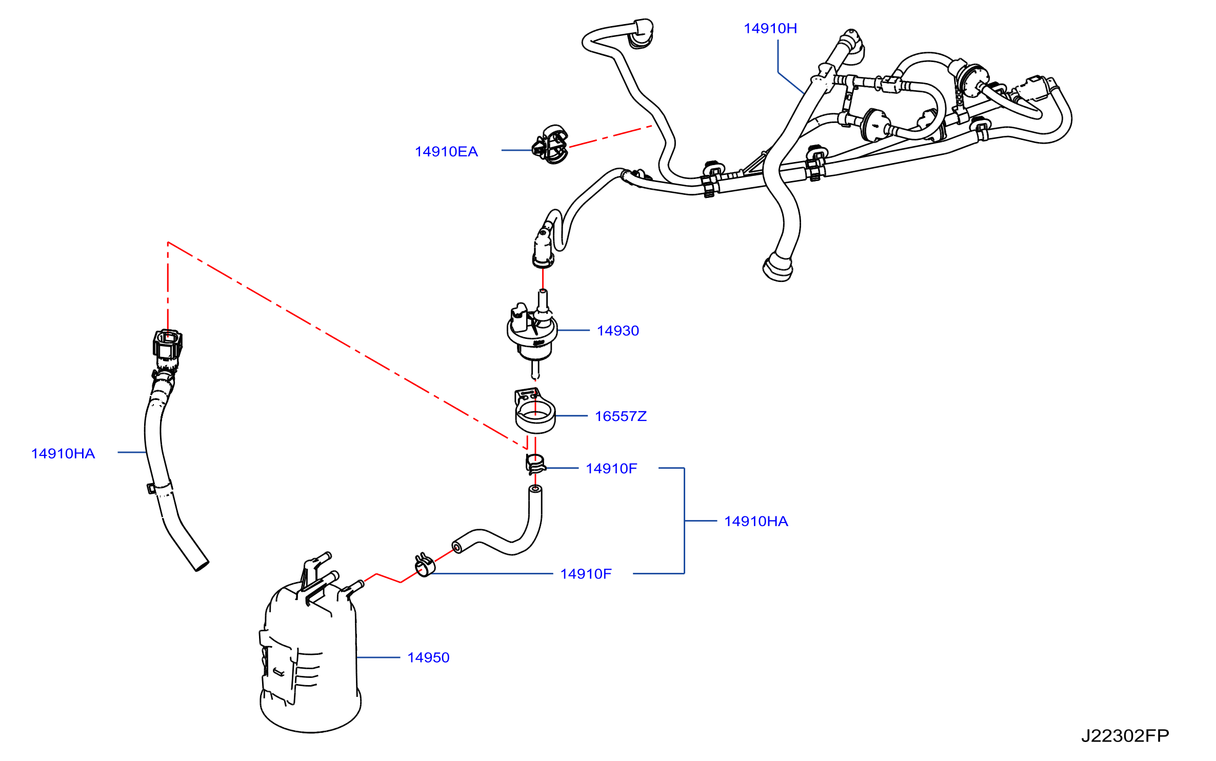 Engine Control Vacuum Piping Abs Gas Vapor