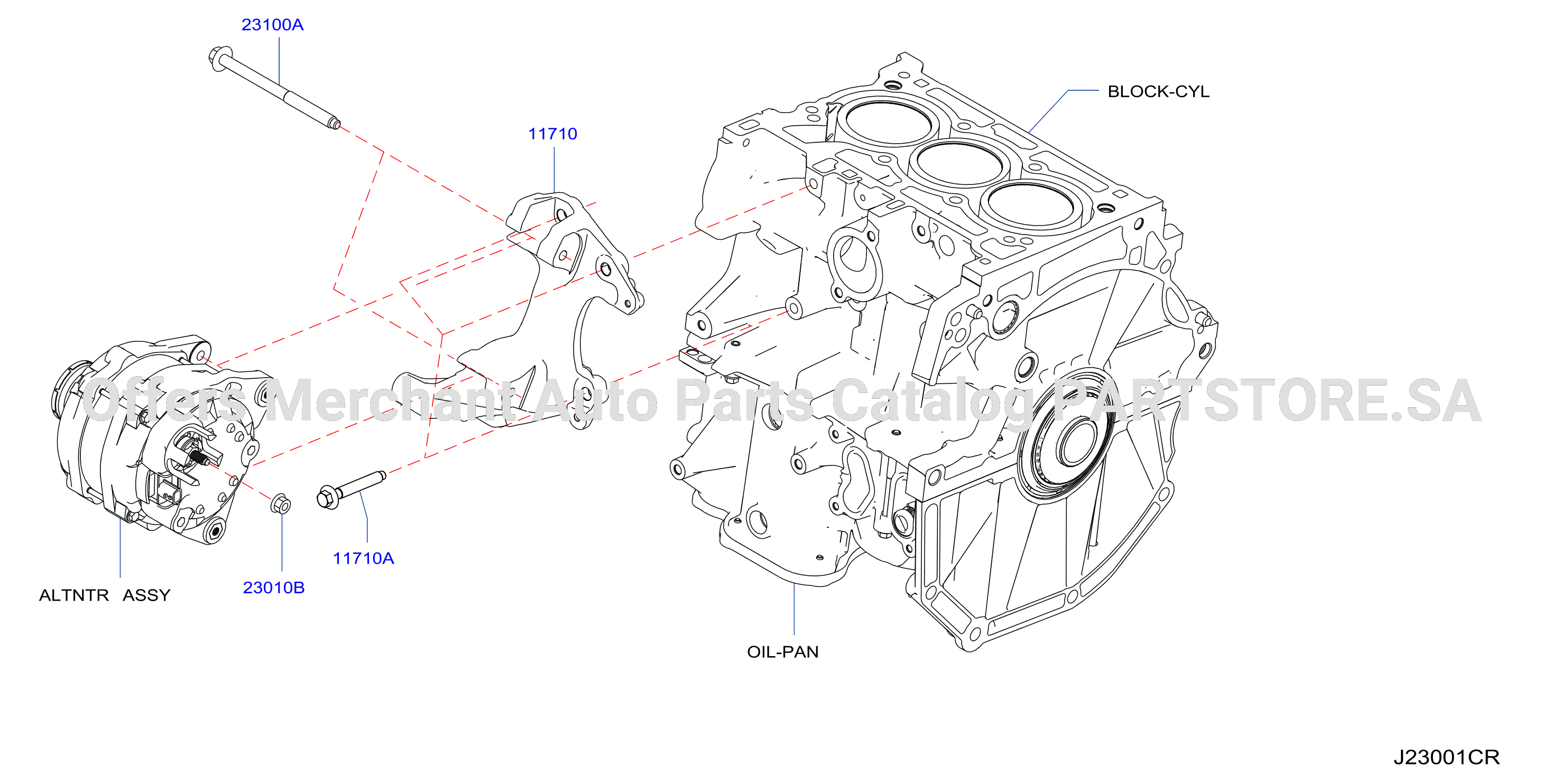Alternator Fitting Alternator Bracket