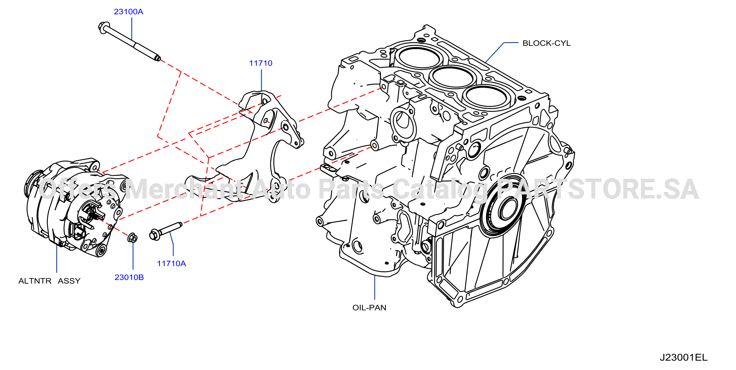 Alternator Fitting Alternator Bracket