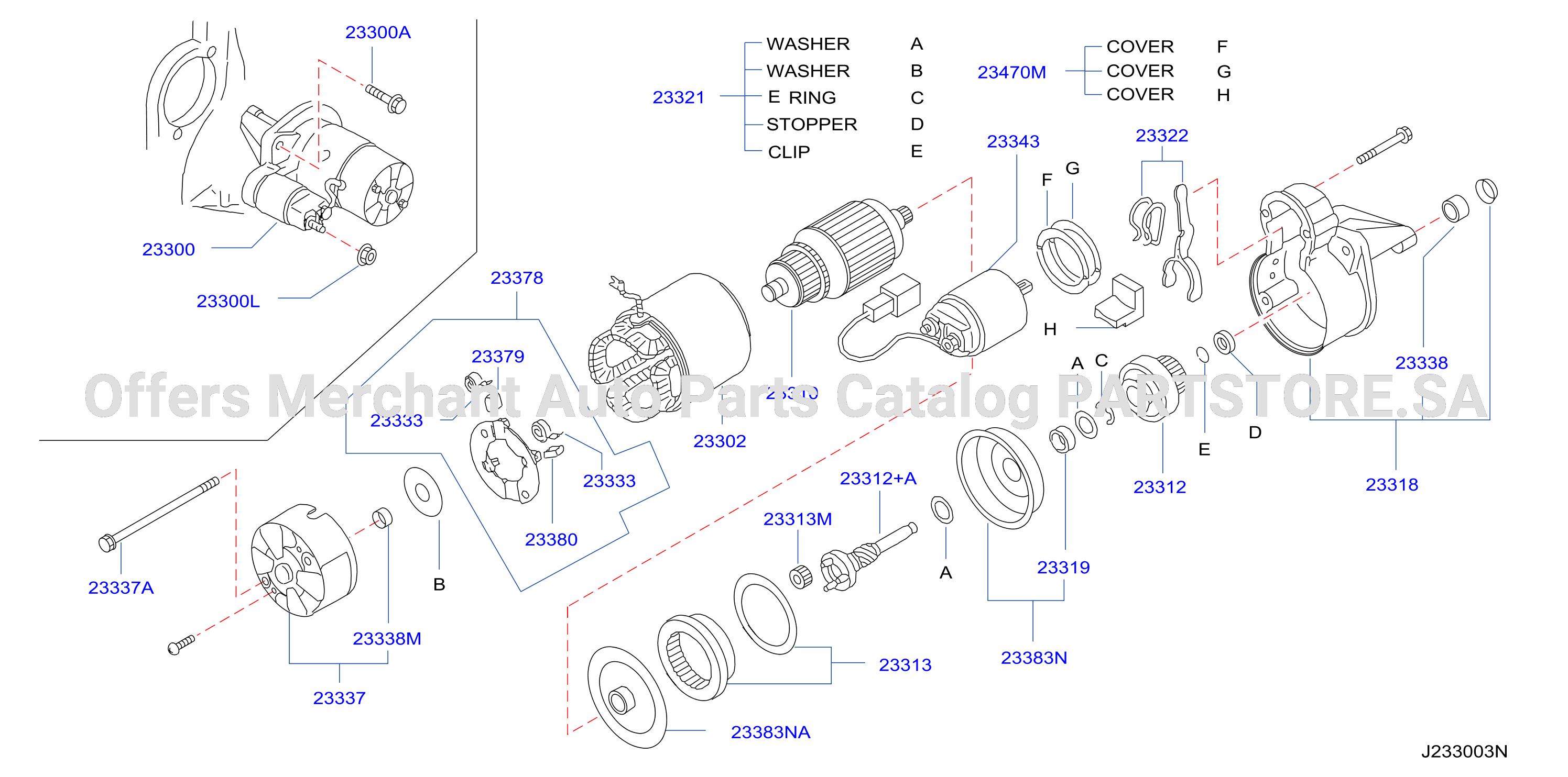 Starter Motor Hitachi F / Cold