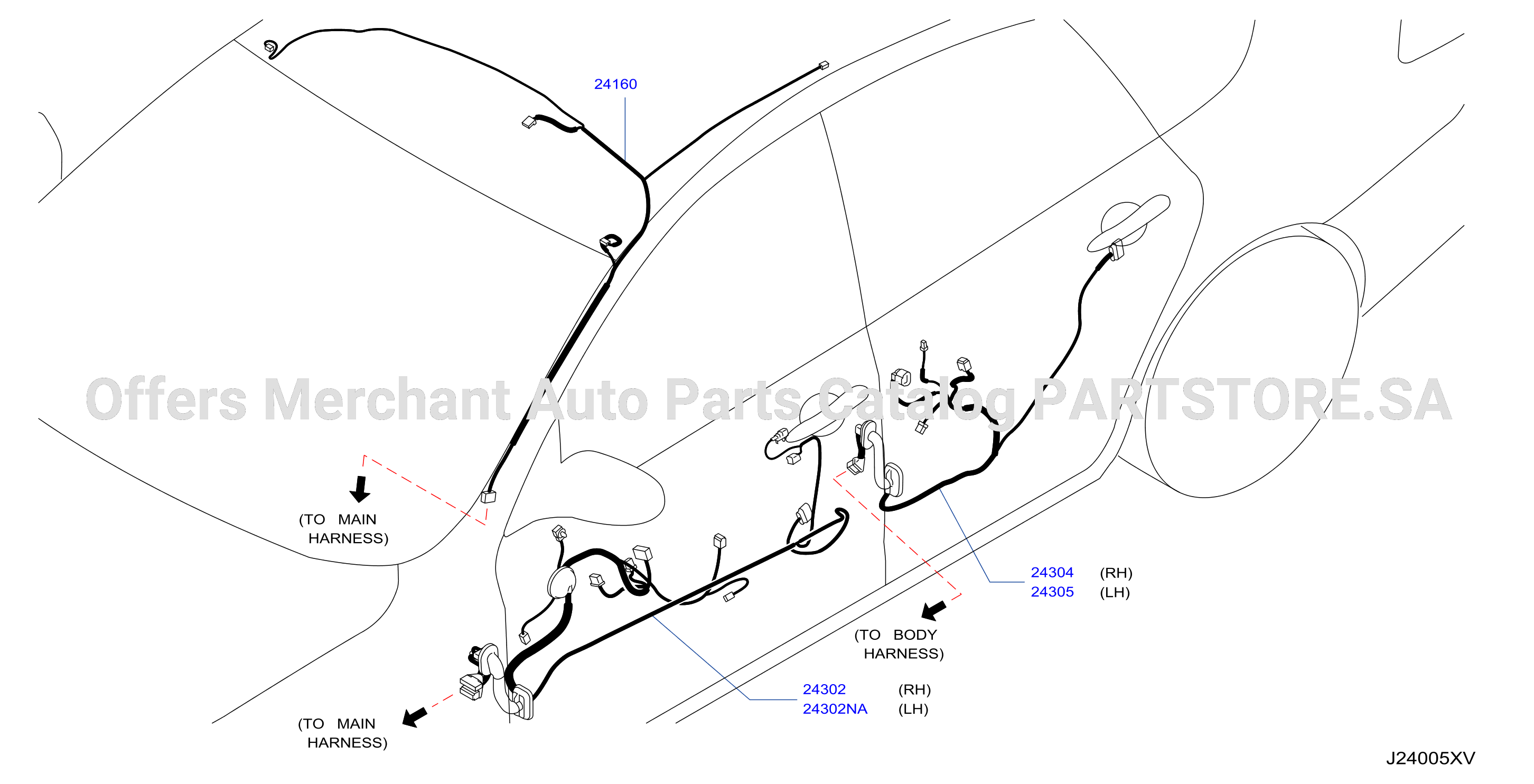 Wiring Door Harn Roof Harn