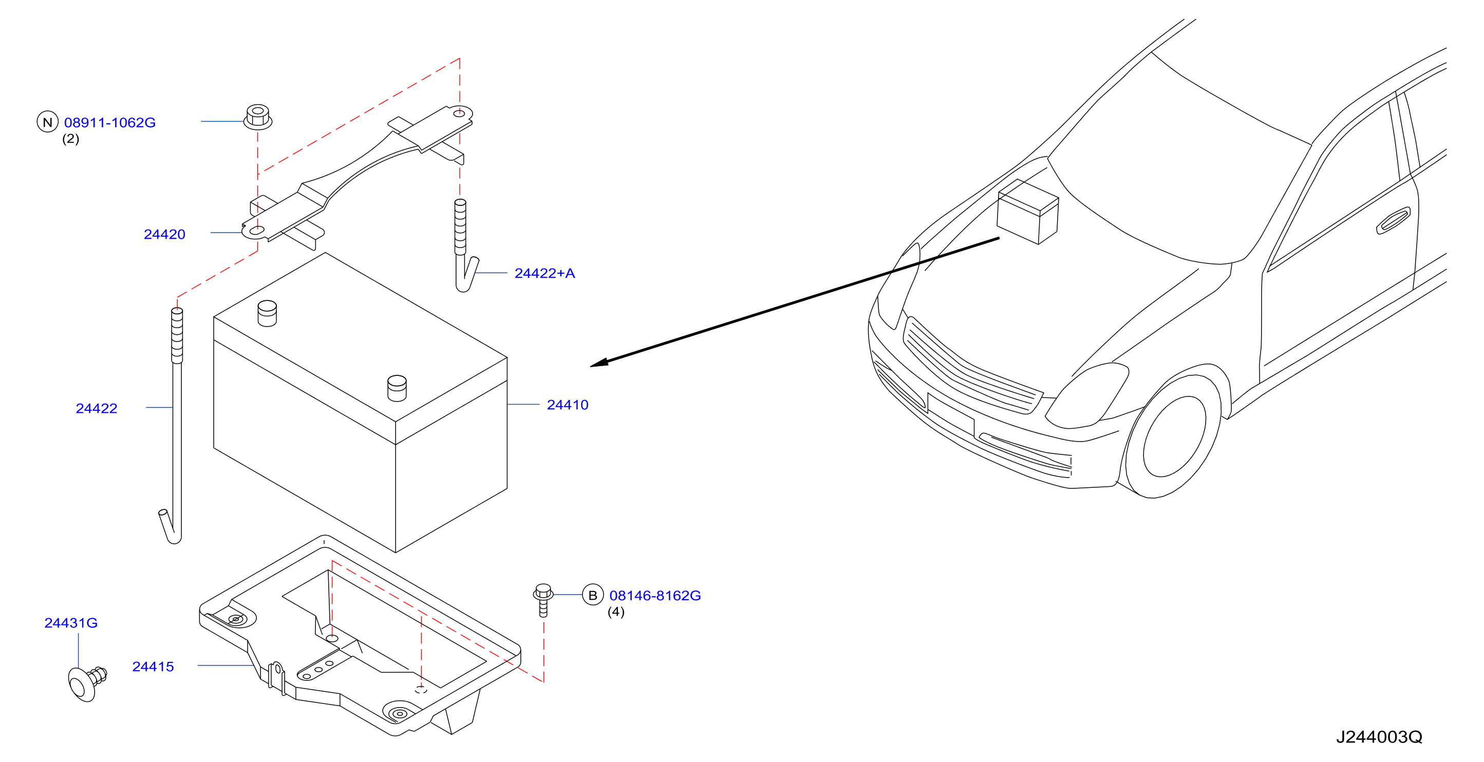 Battery Battery Mounting