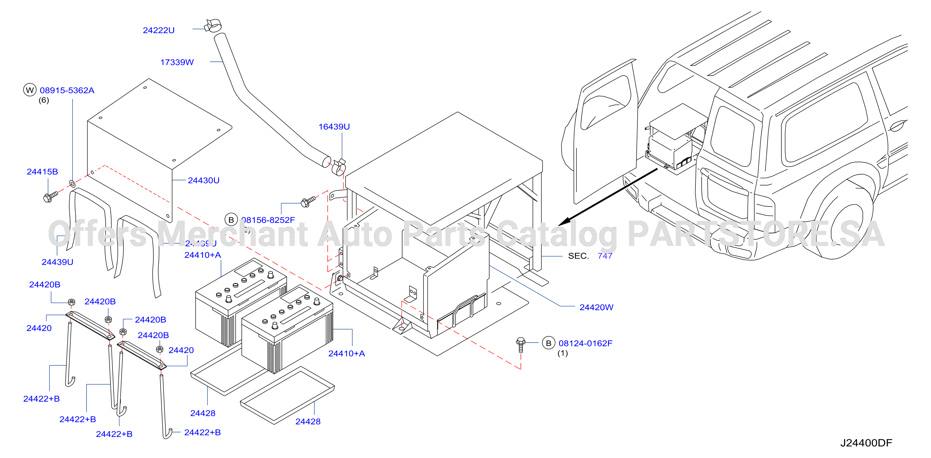 Battery Battery Mounting W / 3S S / 6