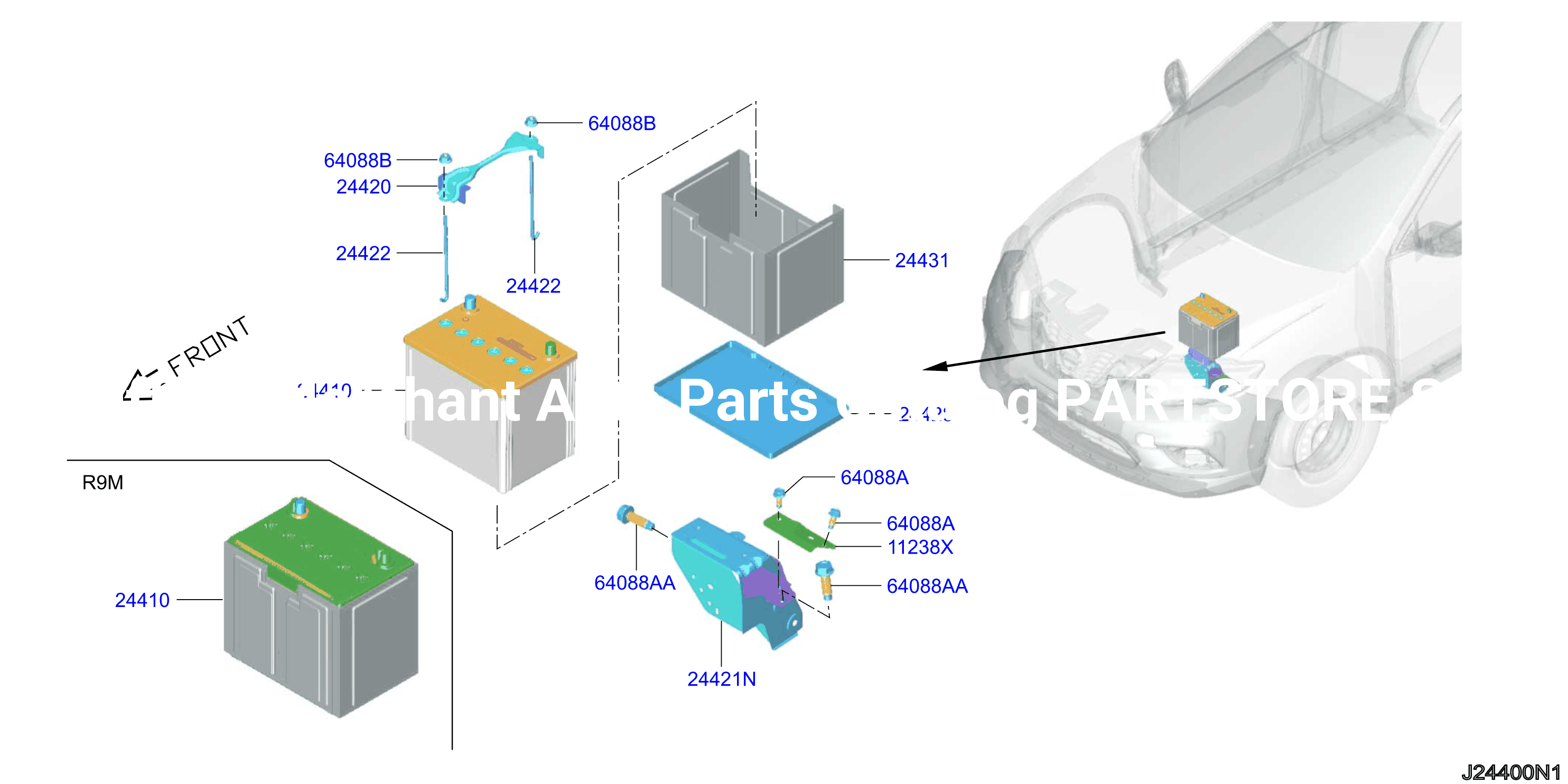 Battery Battery Mounting