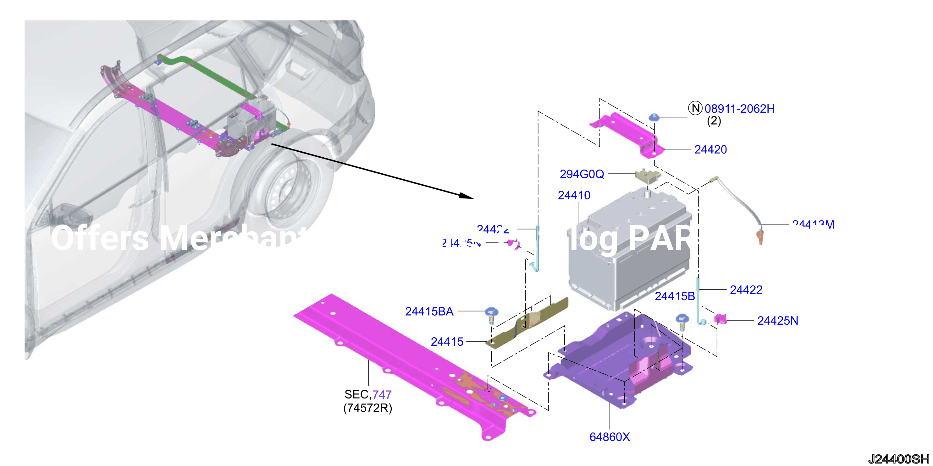 Battery Battery Mounting Hev
